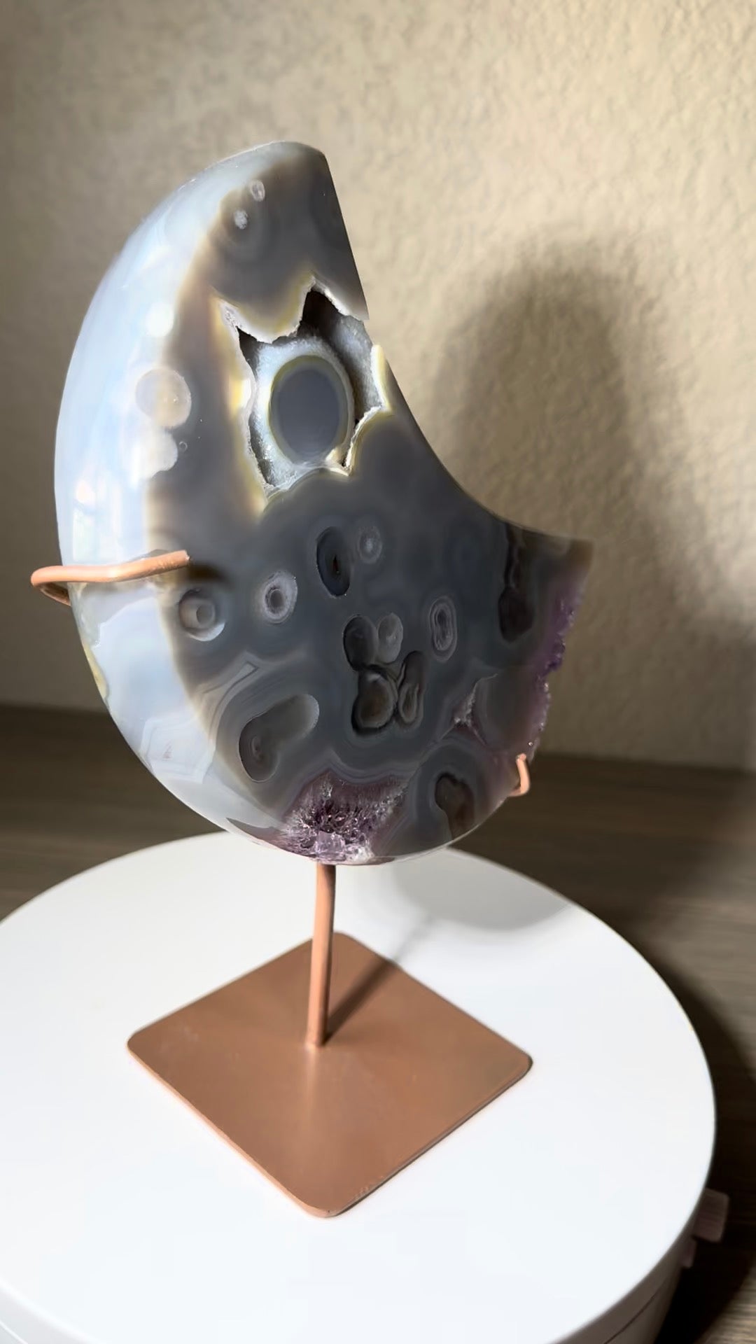 Agate Moon Shaped
