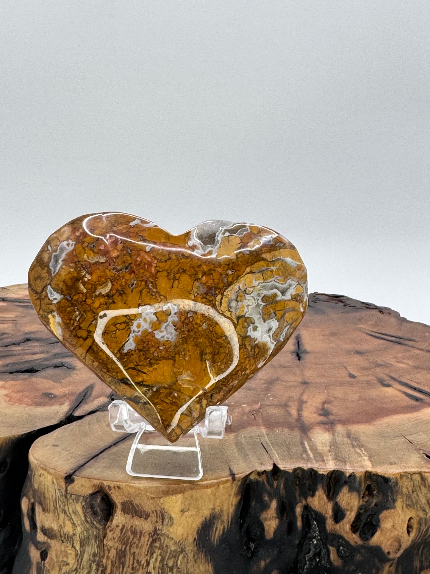 Mosaic Jasper Heart with Druzy