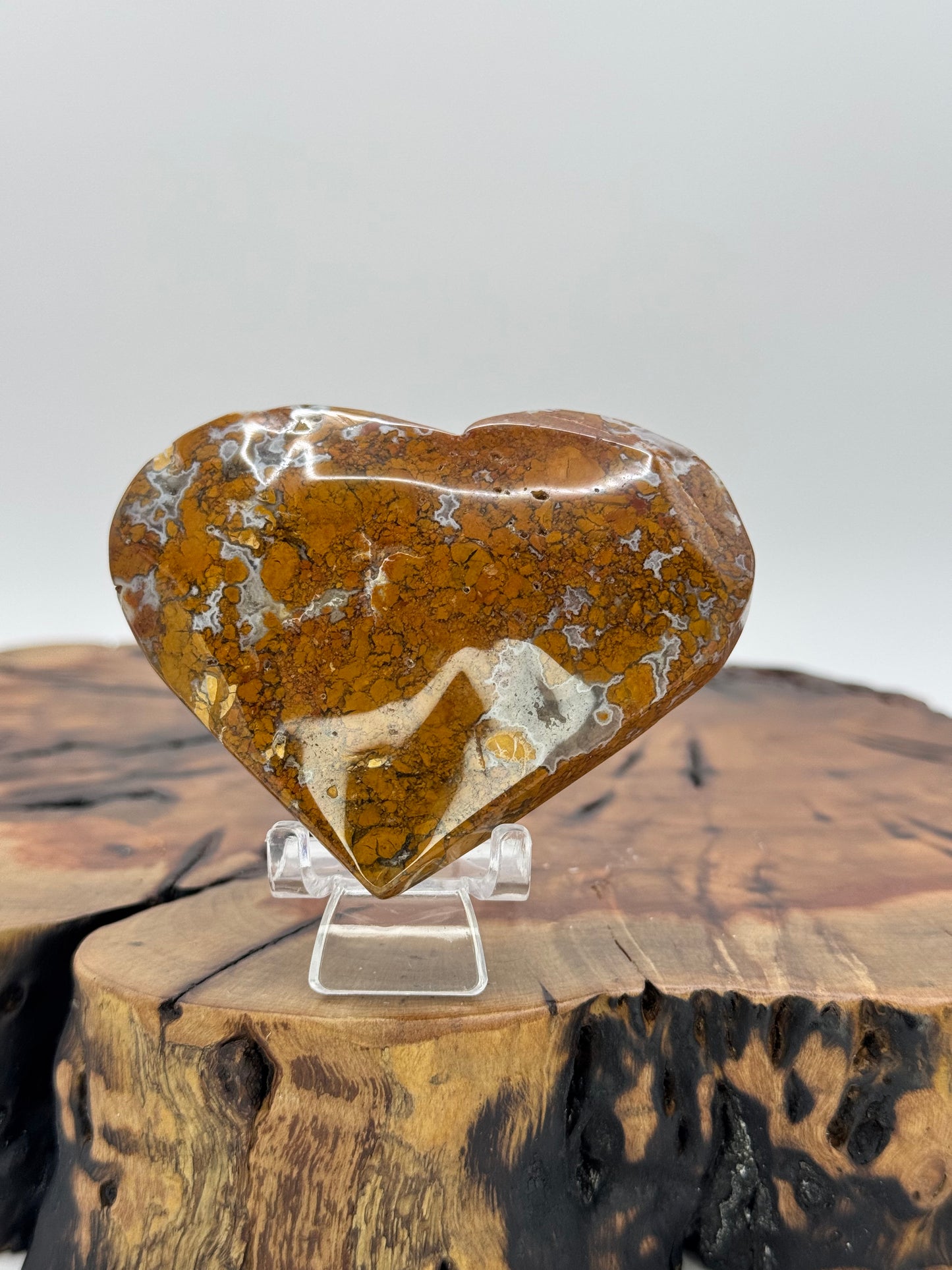 Mosaic Jasper Heart with Druzy