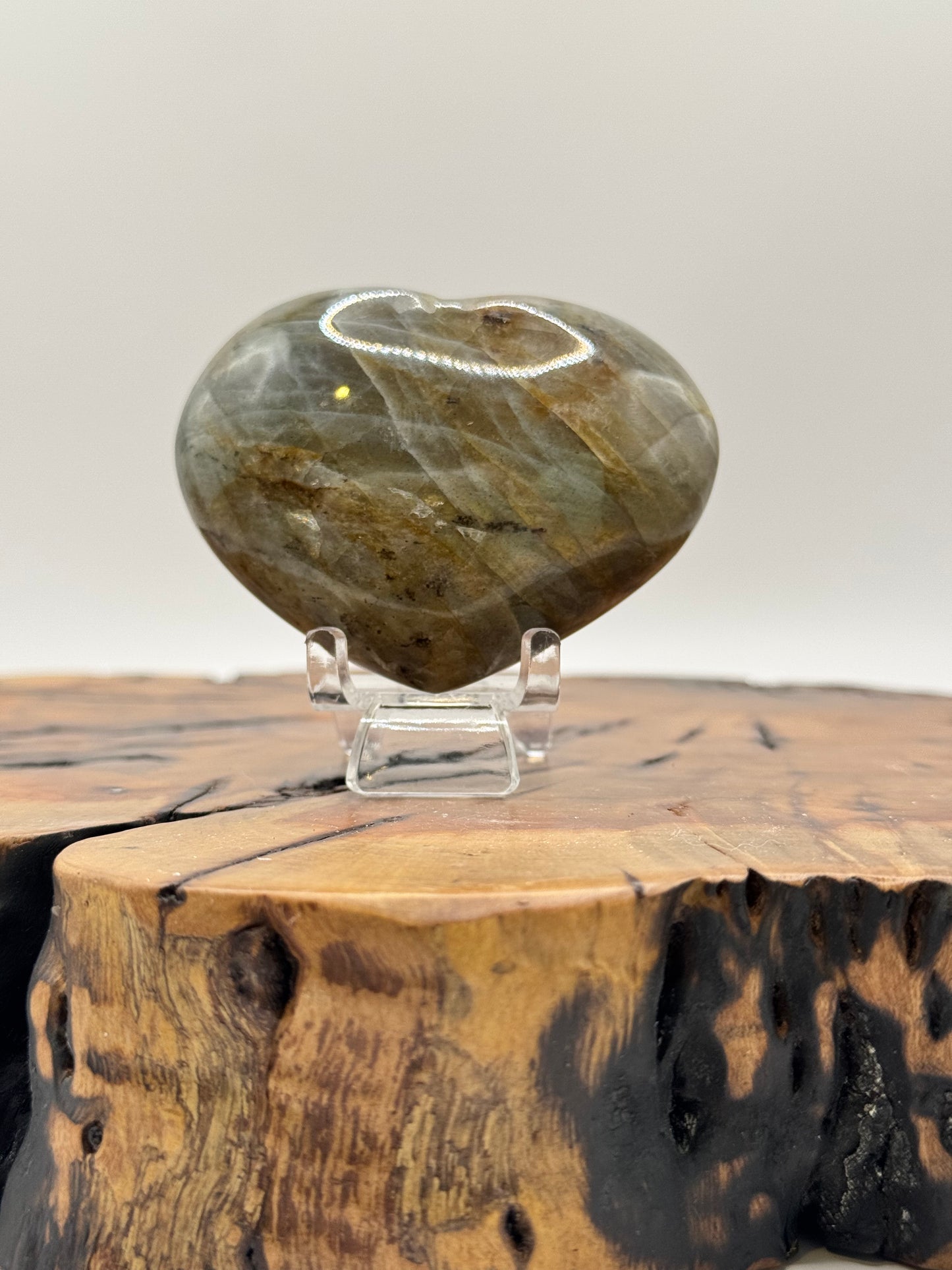 Labradorite Heart