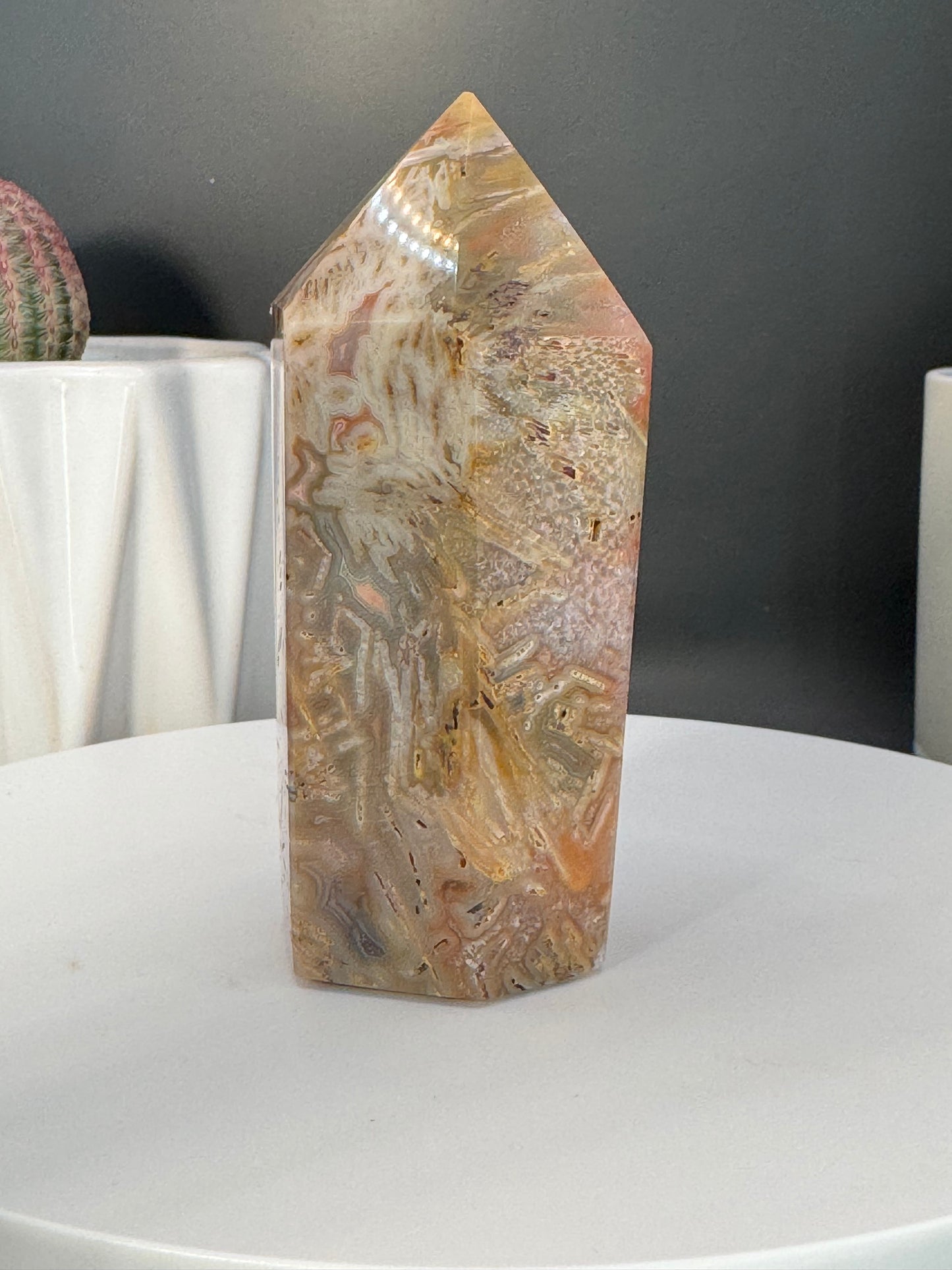 Brazilian Sagenite Agate Tower
