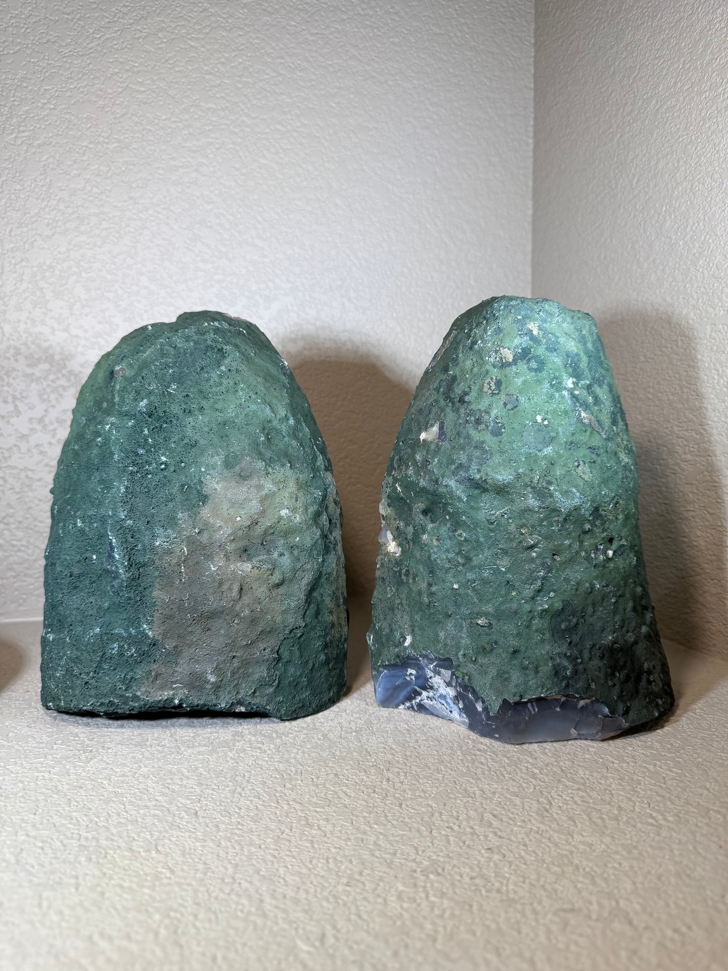Stunning Rare Pair of Amethyst Cathedrals with Natural Back