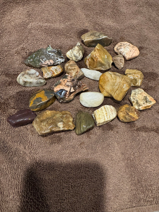 5 lbs of Wyoming Rough Rocks to Tumble!
