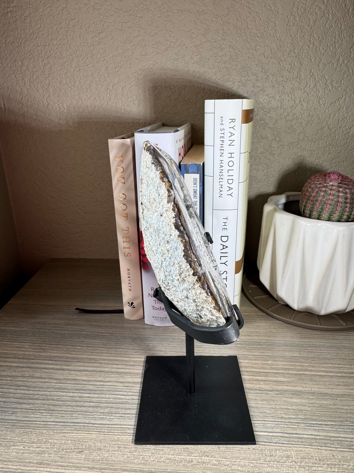 Brazilian Druzy Agate on Custom Stand