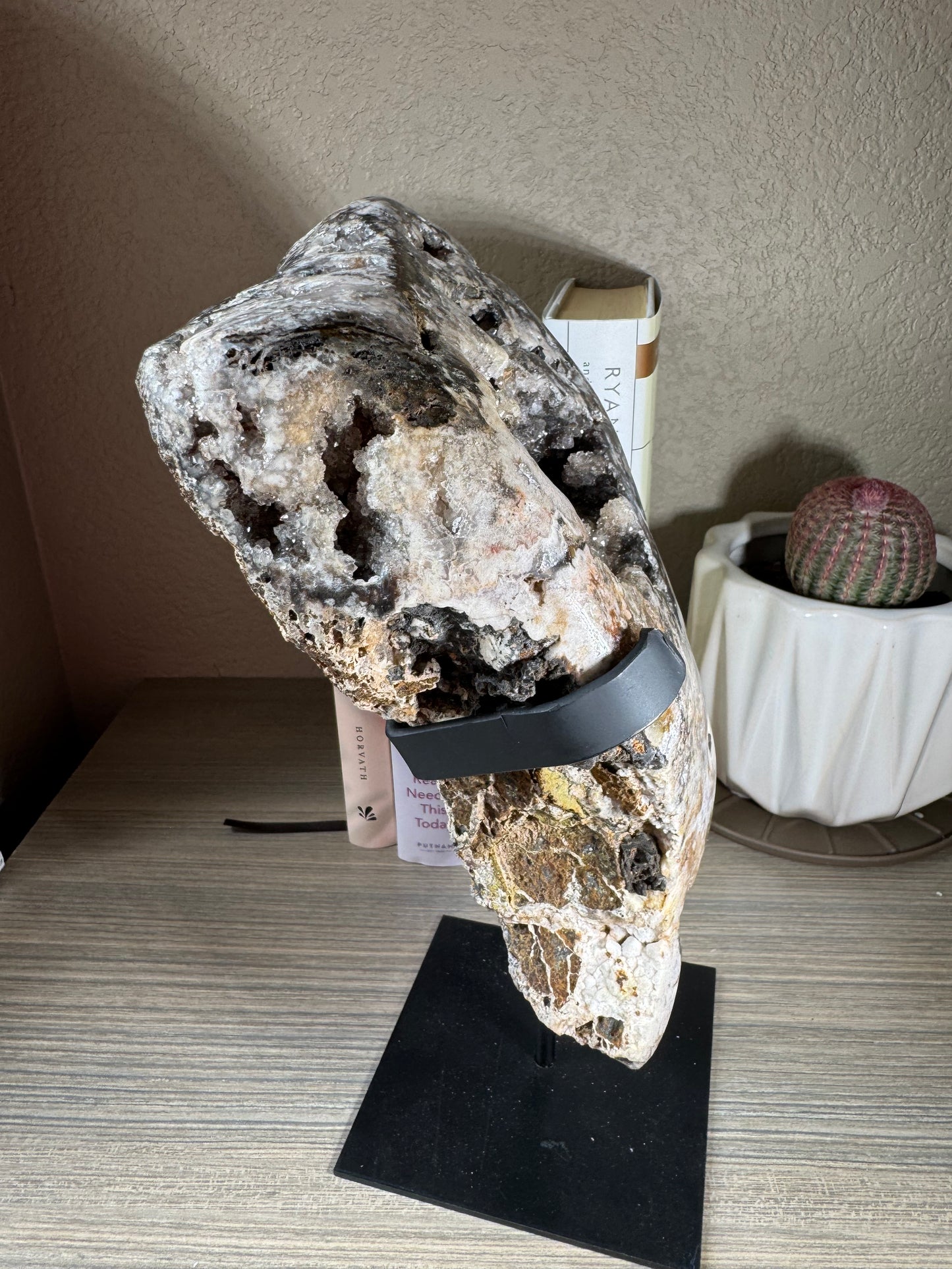 Brazilian Agate Geode on Custom Stand