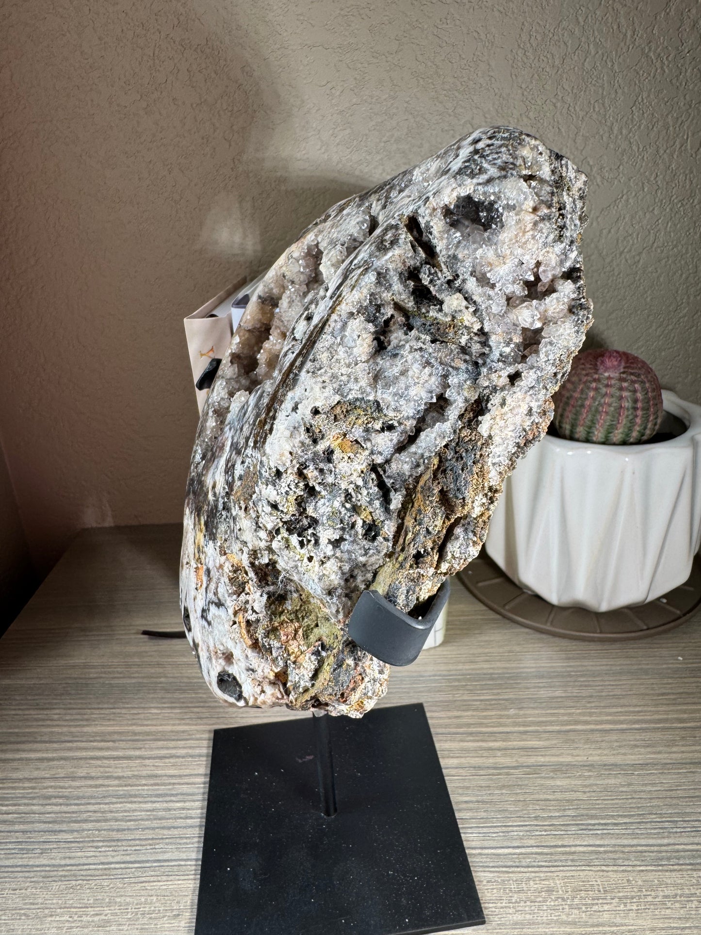 Brazilian Agate Geode on Custom Stand