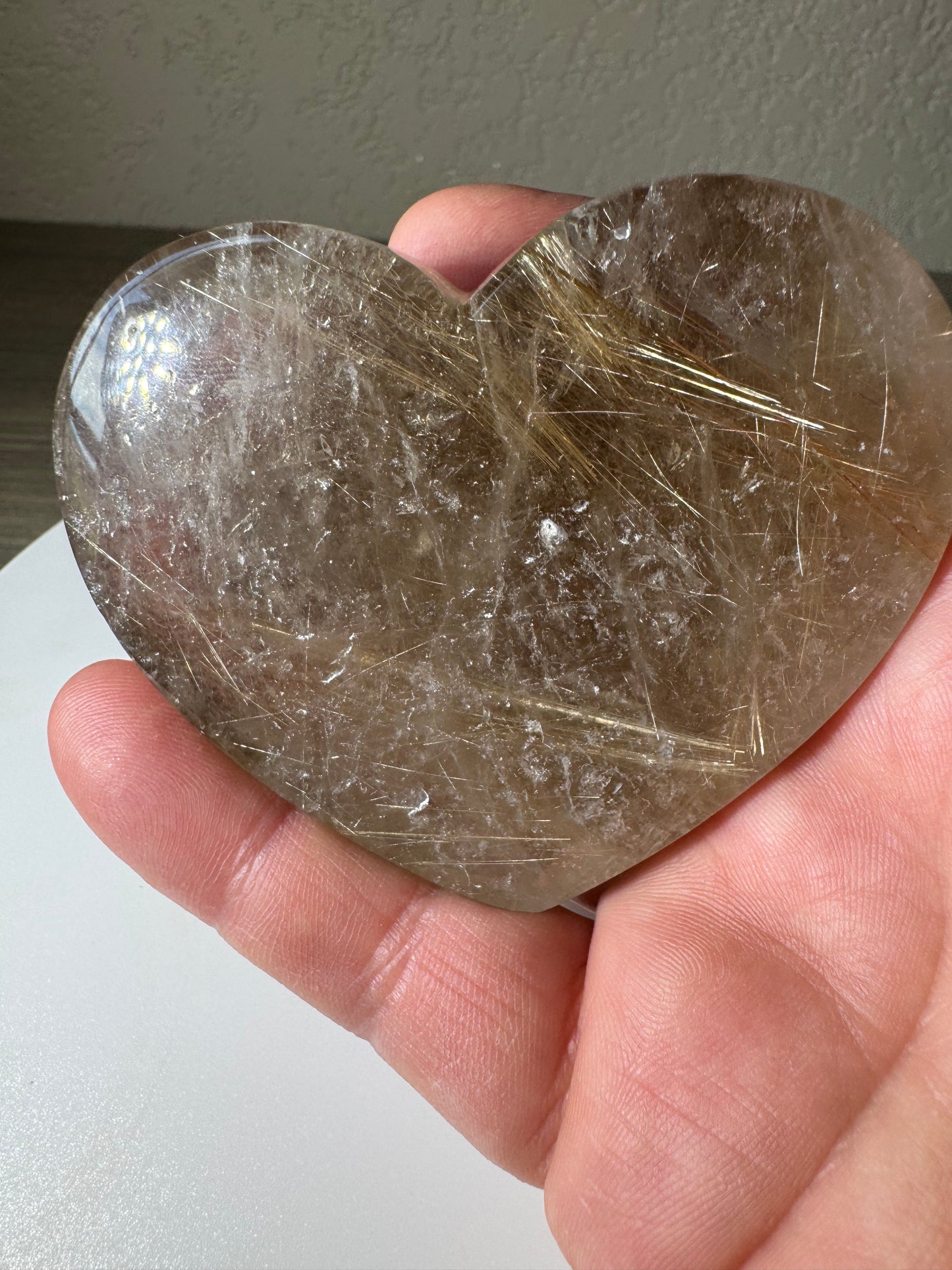 Rutilated Quartz Heart From Brazil