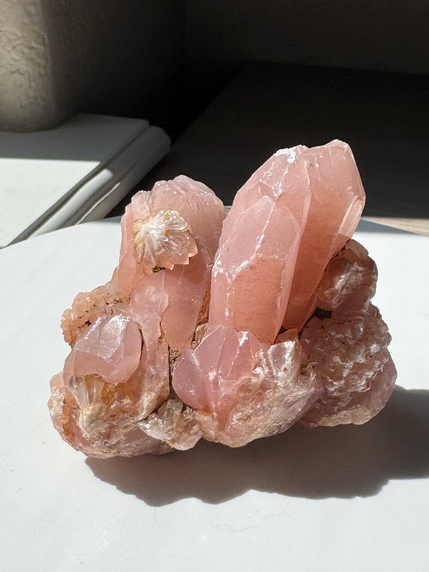 Pink Amethyst Crystal Cluster from Brazil