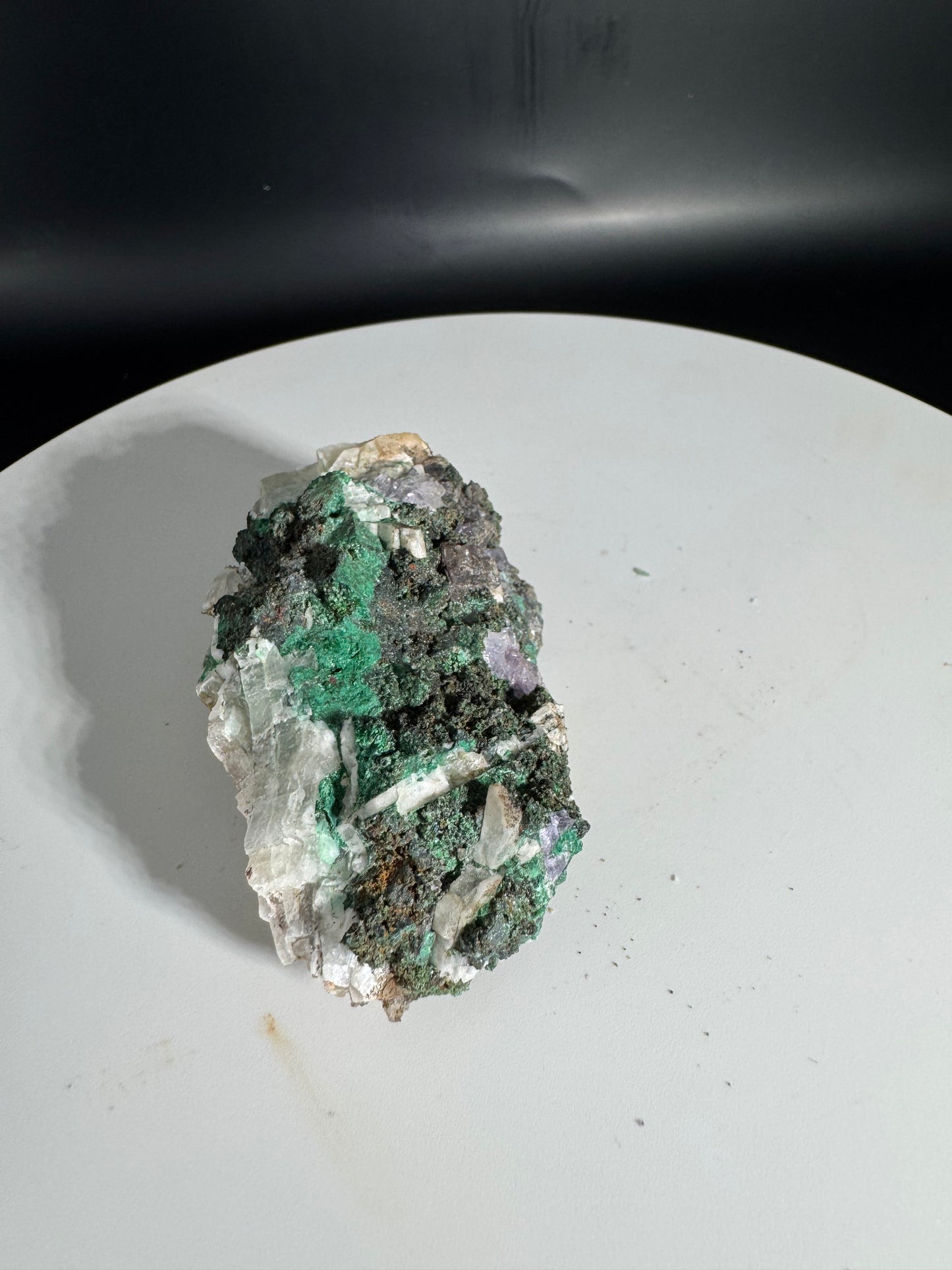 Ojuela Fluorite on Malachite from La Ojuela mine in Mapimi Durango Mex 126 Grams