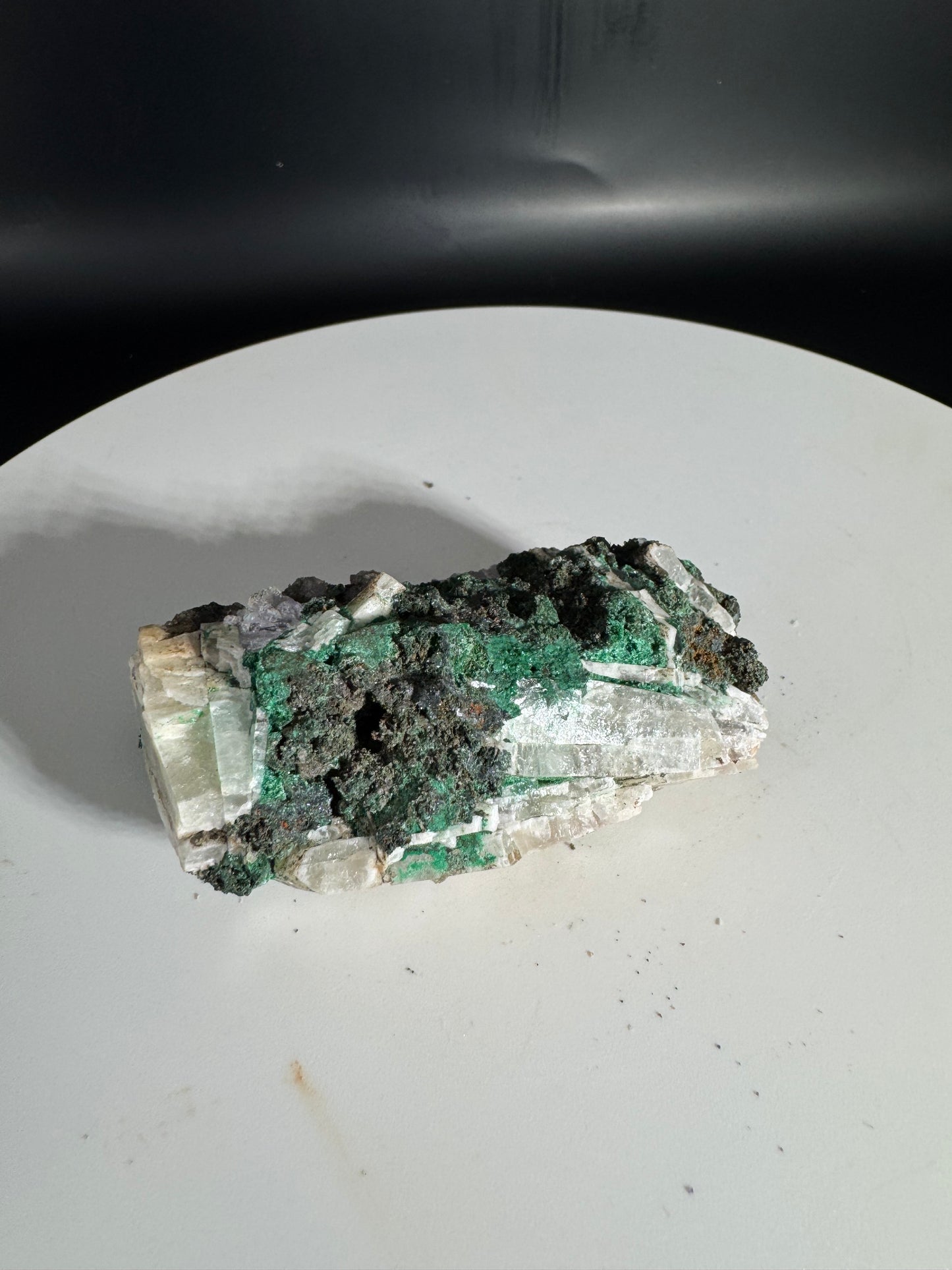 Ojuela Fluorite on Malachite from La Ojuela mine in Mapimi Durango Mex 126 Grams