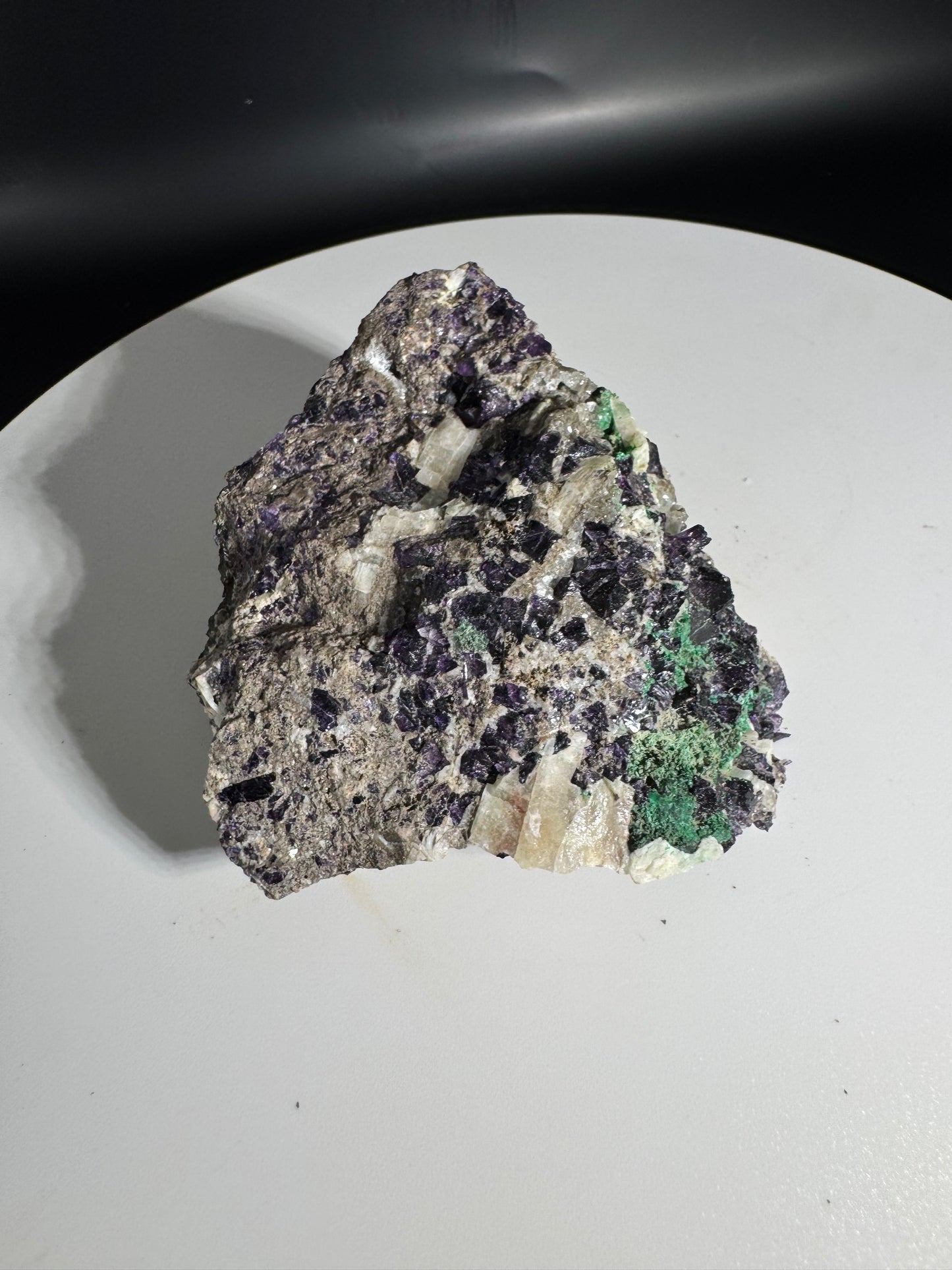 Ojuela Fluorite on Malachite from La Ojuela mine in Mapimi Durango Mex 212 Grams