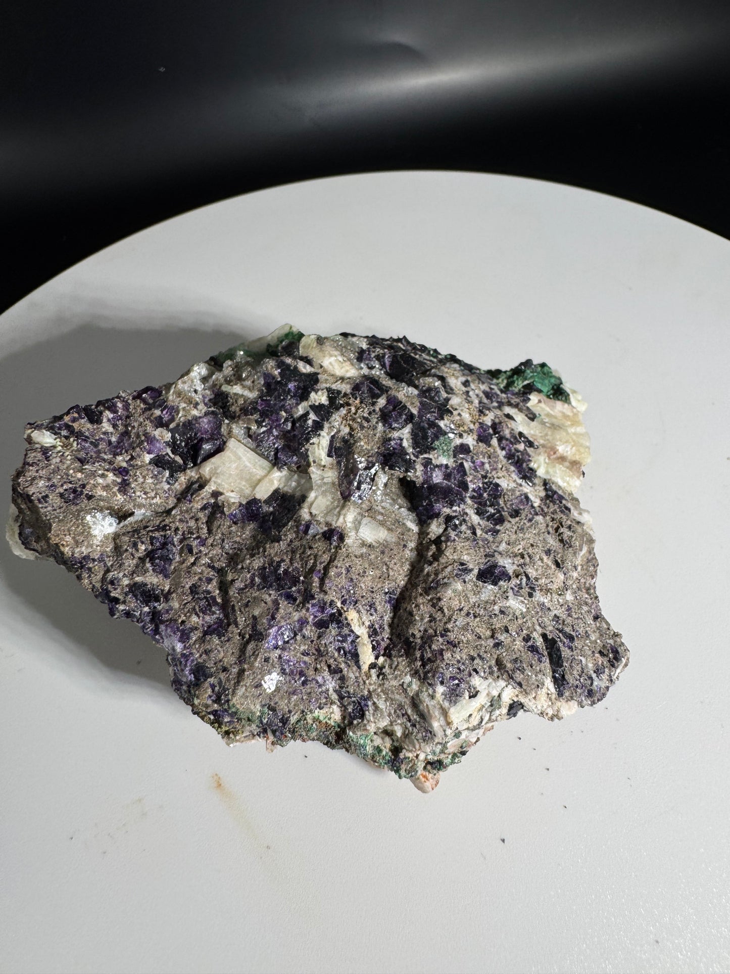 Ojuela Fluorite on Malachite from La Ojuela mine in Mapimi Durango Mex 212 Grams