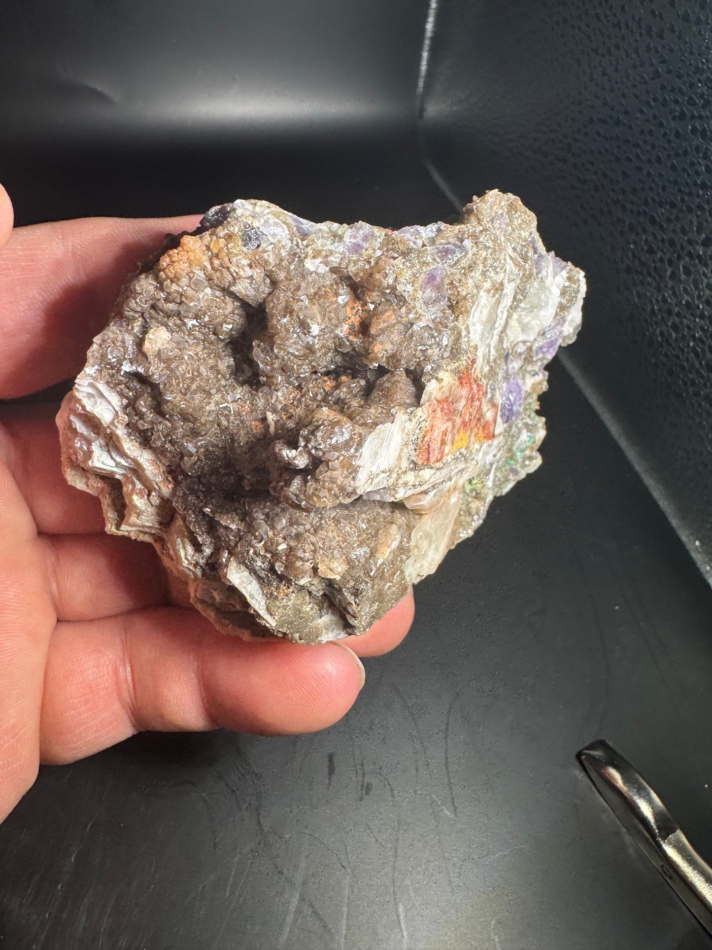 Ojuela Fluorite on Malachite from La Ojuela mine in Mapimi Durango Mex 308 Grams