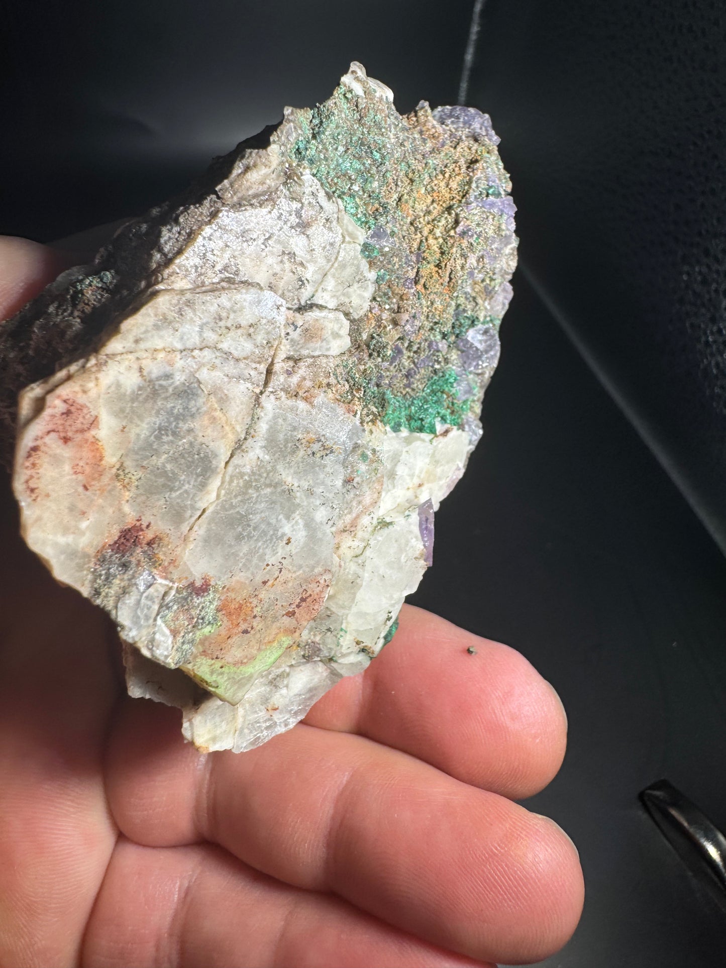 Ojuela Fluorite on Malachite from La Ojuela mine in Mapimi Durango Mex 308 Grams