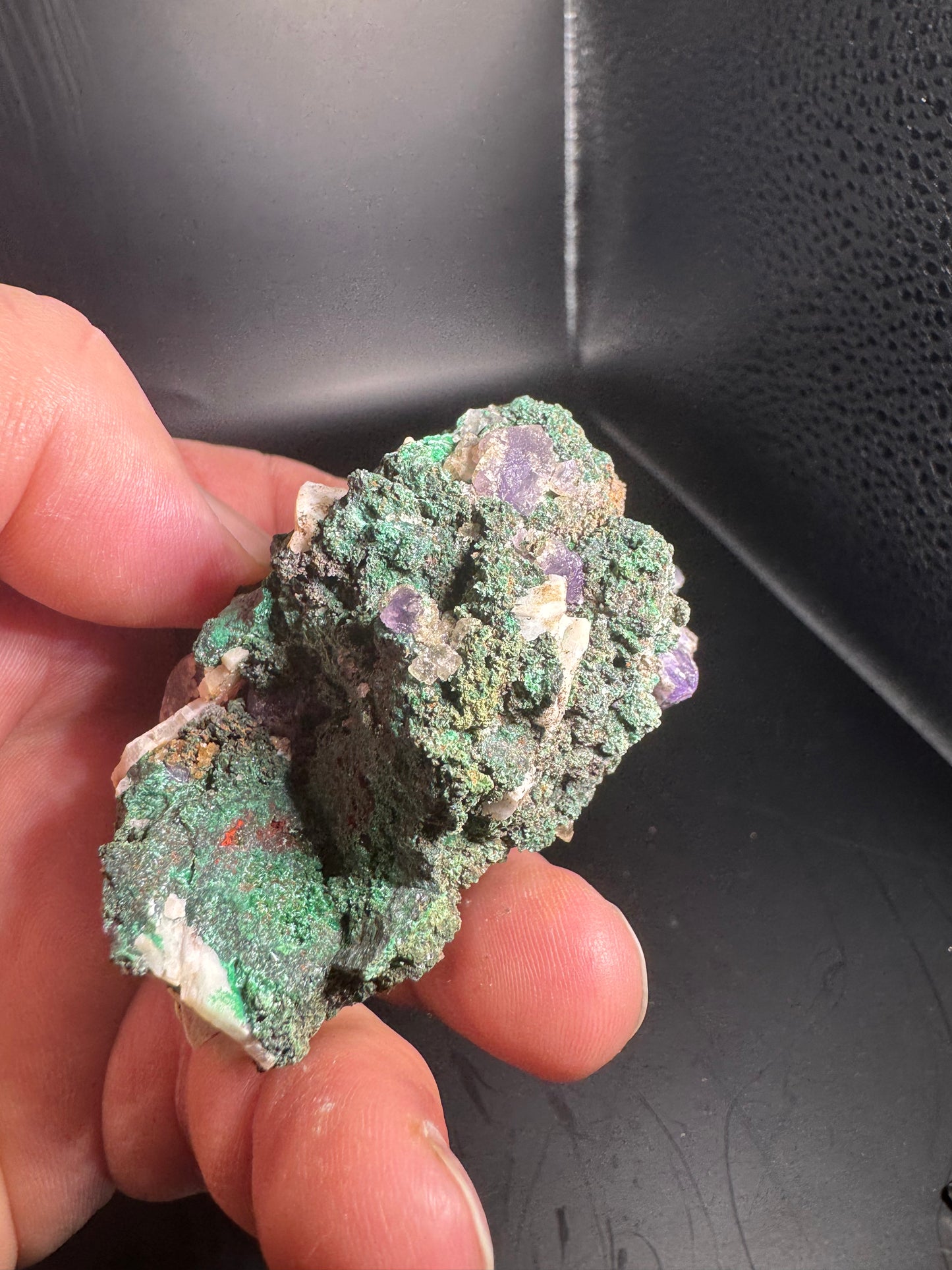 Ojuela Fluorite on Malachite from La Ojuela mine in Mapimi Durango Mex 184 Grams