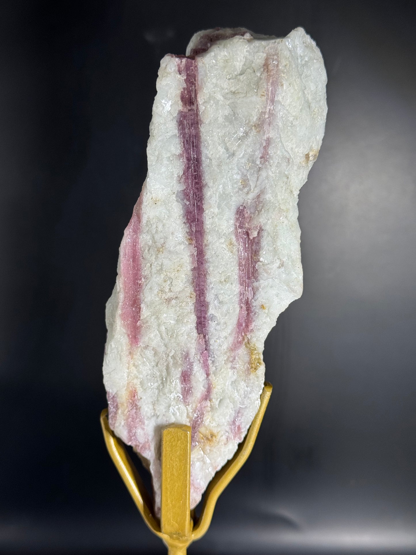 Pink Tourmaline from Brazil on Custom Stand