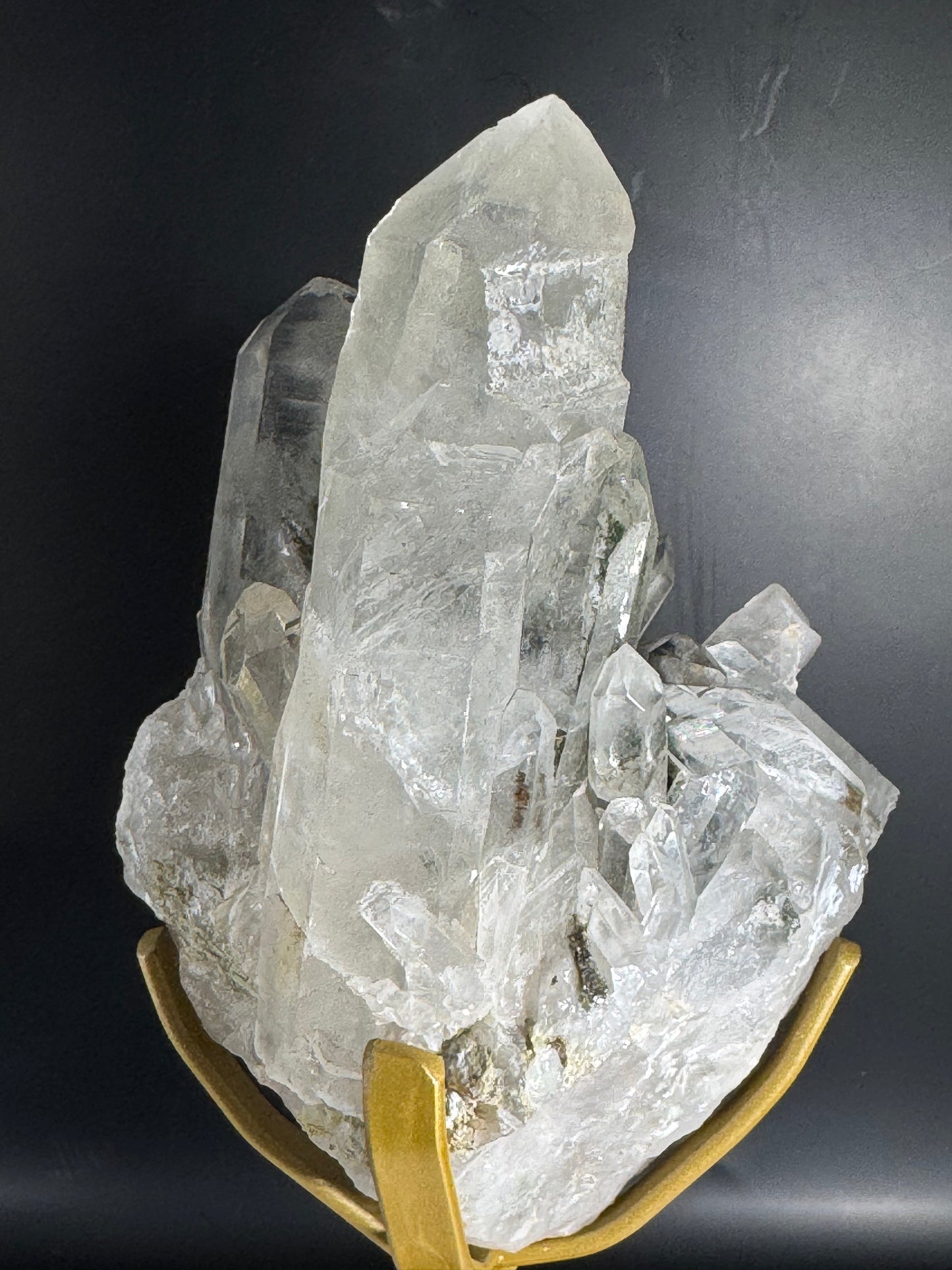 Brazilian Garden Quartz Cluster on Custom Stand 2.3 lbs