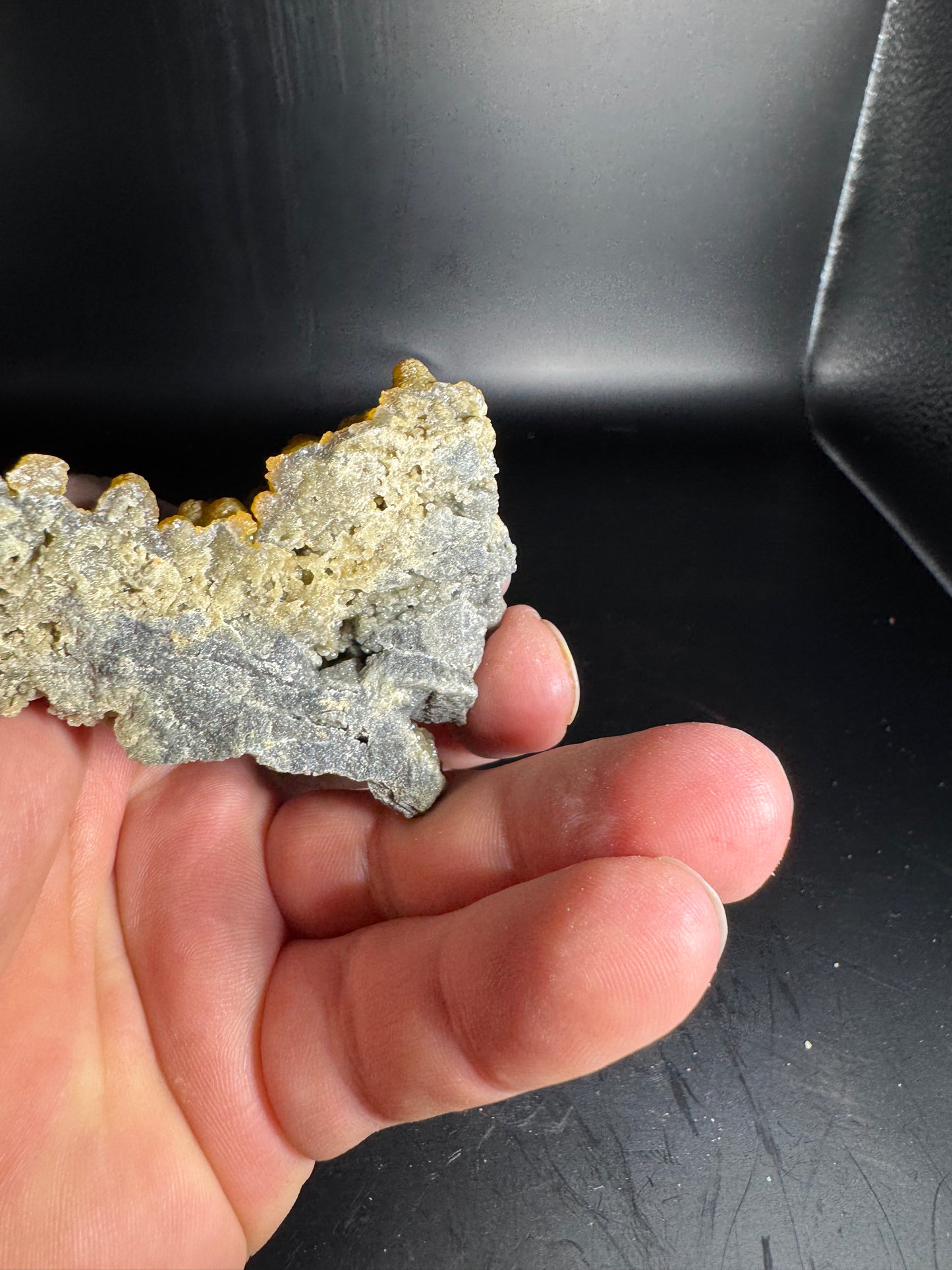 Smithsonite over Dog Tooth Calcite, La Ojuela mine, Mapimi, Durango Mexico 109 grams