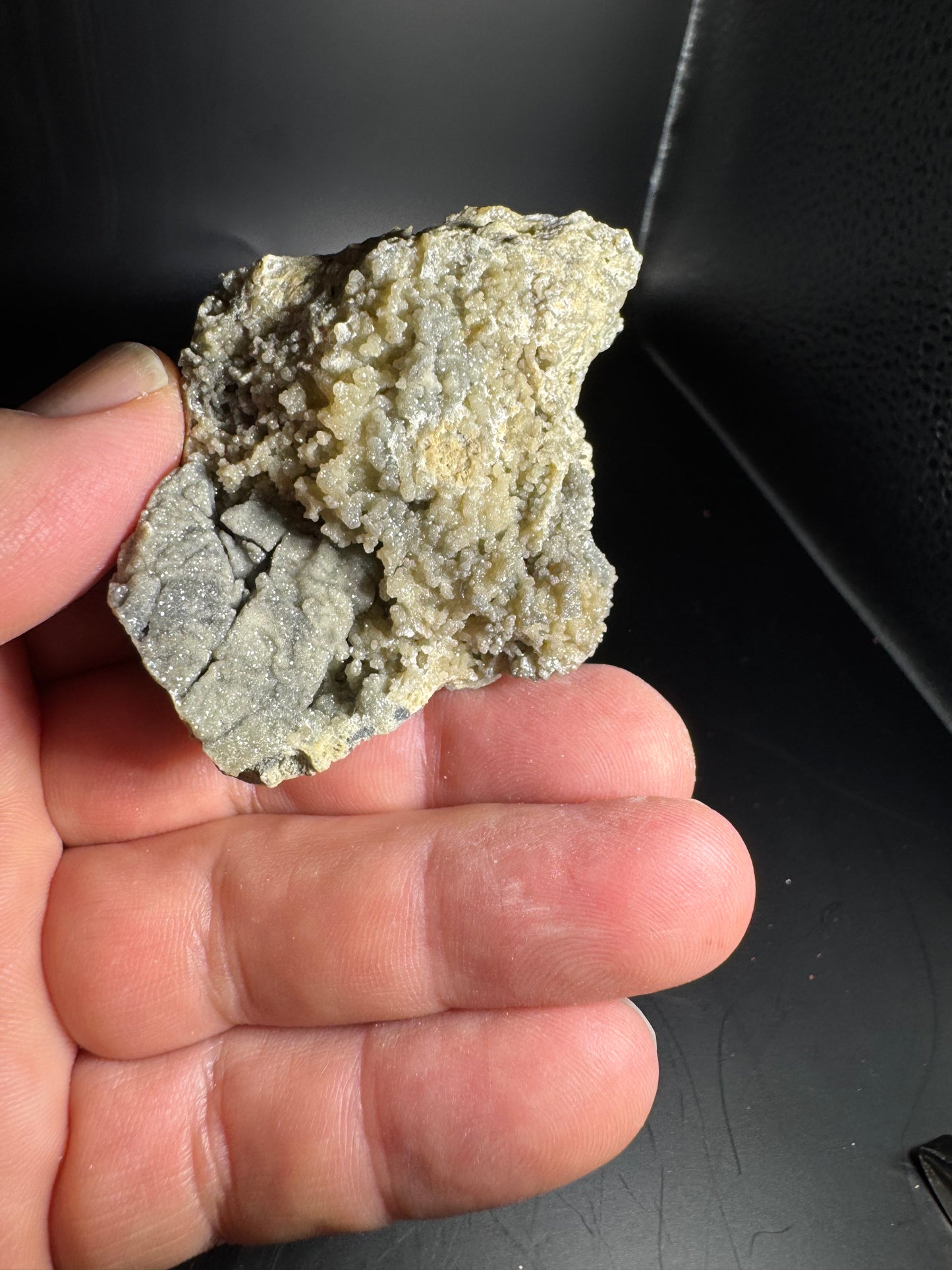 Smithsonite over Dog Tooth Calcite, La Ojuela mine, Mapimi, Durango Mexico 109 grams
