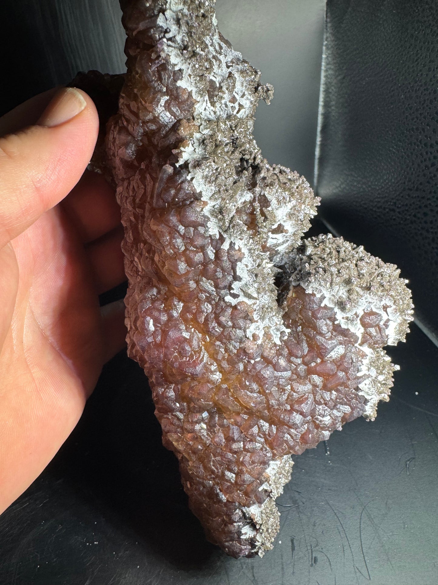 Large Botryoidal Red Fluorite San Antonio Mine, Santa Eulalia, Mex 2.6 lbs!
