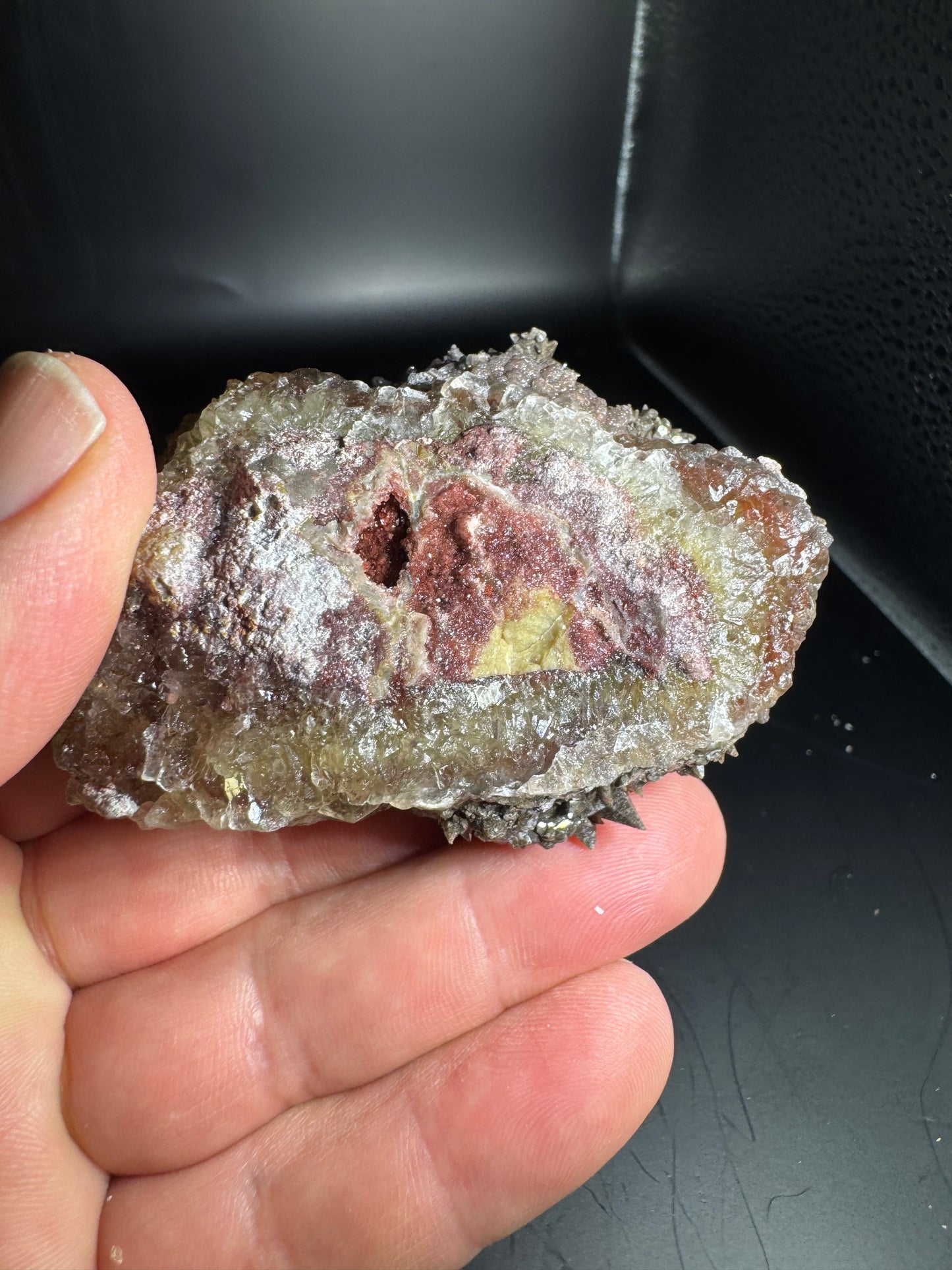 Botryoidal Red Fluorite San Antonio Mine, Santa Eulalia, Mex 238 Grams