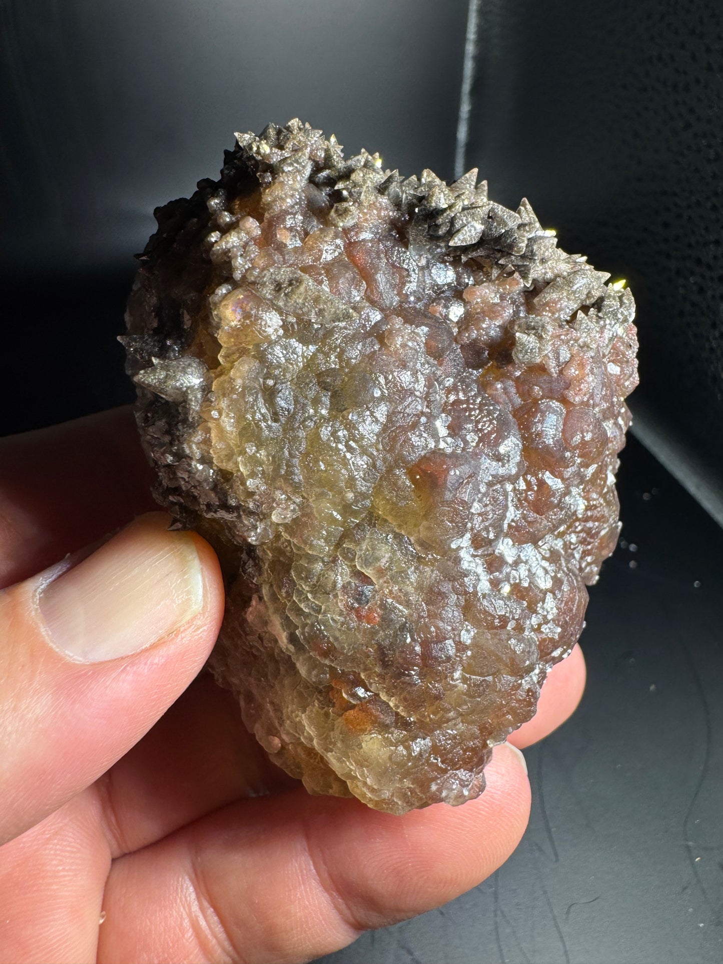 Botryoidal Red Fluorite San Antonio Mine, Santa Eulalia, Mex 238 Grams