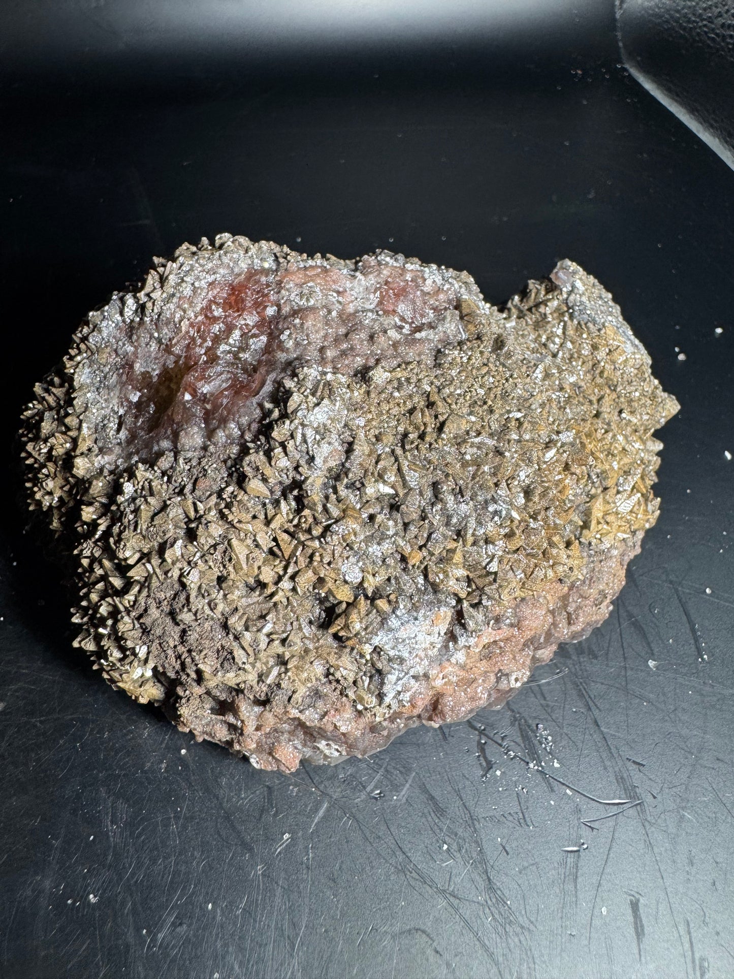 Botryoidal Red Fluorite San Antonio Mine, Santa Eulalia, Mex 512 Grams