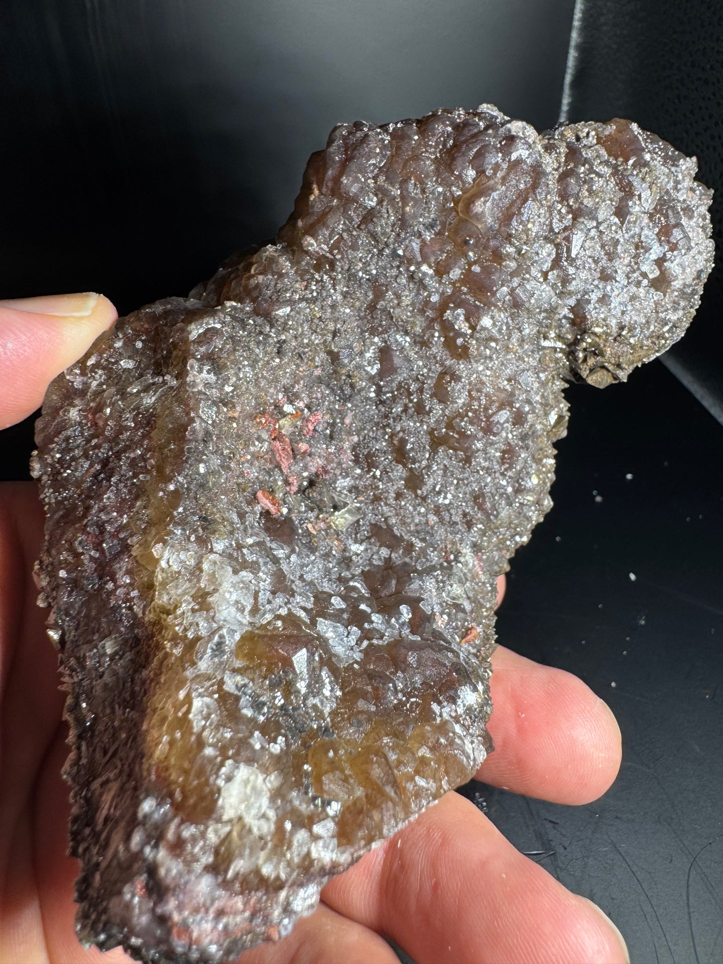 Botryoidal Red Fluorite San Antonio Mine, Santa Eulalia, Mex 512 Grams