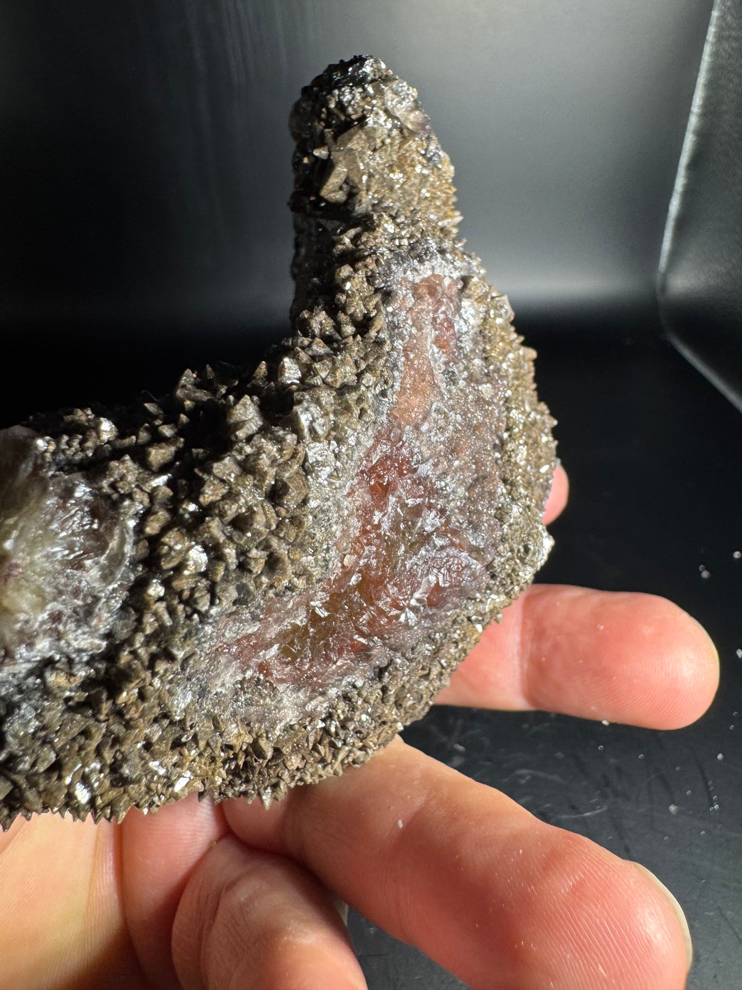 Botryoidal Red Fluorite San Antonio Mine, Santa Eulalia, Mex 512 Grams