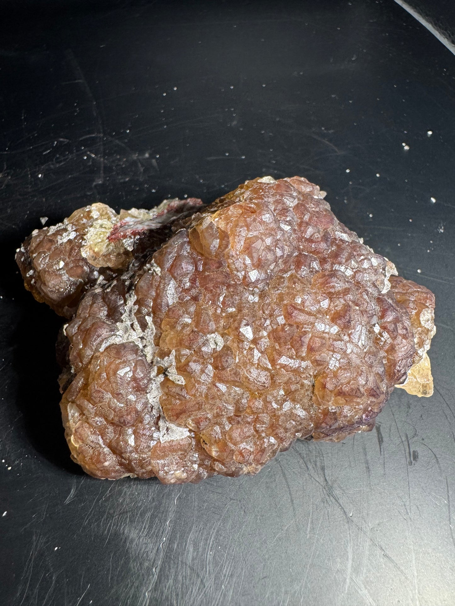 Botryoidal Red Fluorite San Antonio Mine, Santa Eulalia, Mex 411 Grams