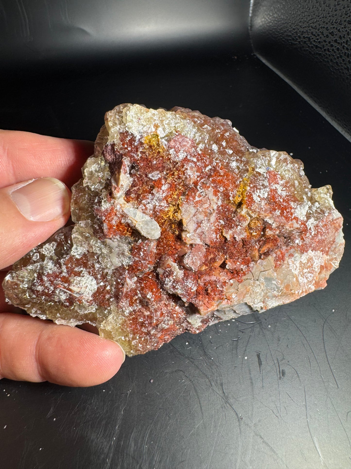 Botryoidal Red Fluorite San Antonio Mine, Santa Eulalia, Mex 411 Grams
