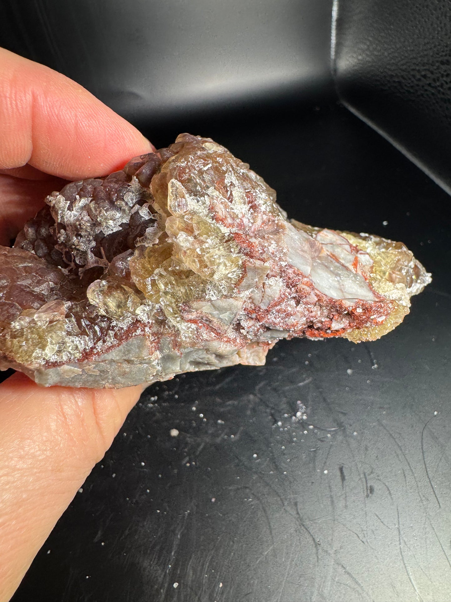 Botryoidal Red Fluorite San Antonio Mine, Santa Eulalia, Mex 411 Grams