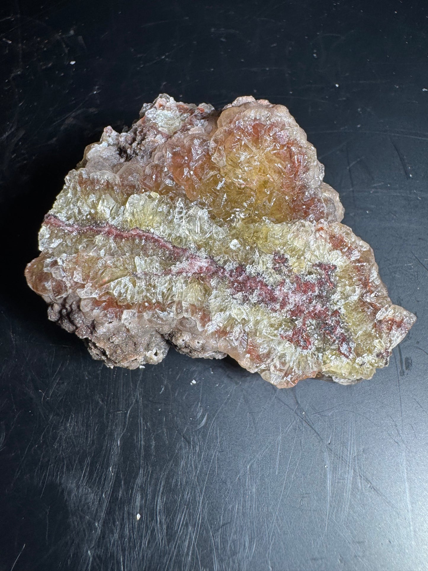 Botryoidal Red Fluorite San Antonio Mine, Santa Eulalia, Mex 139 Grams