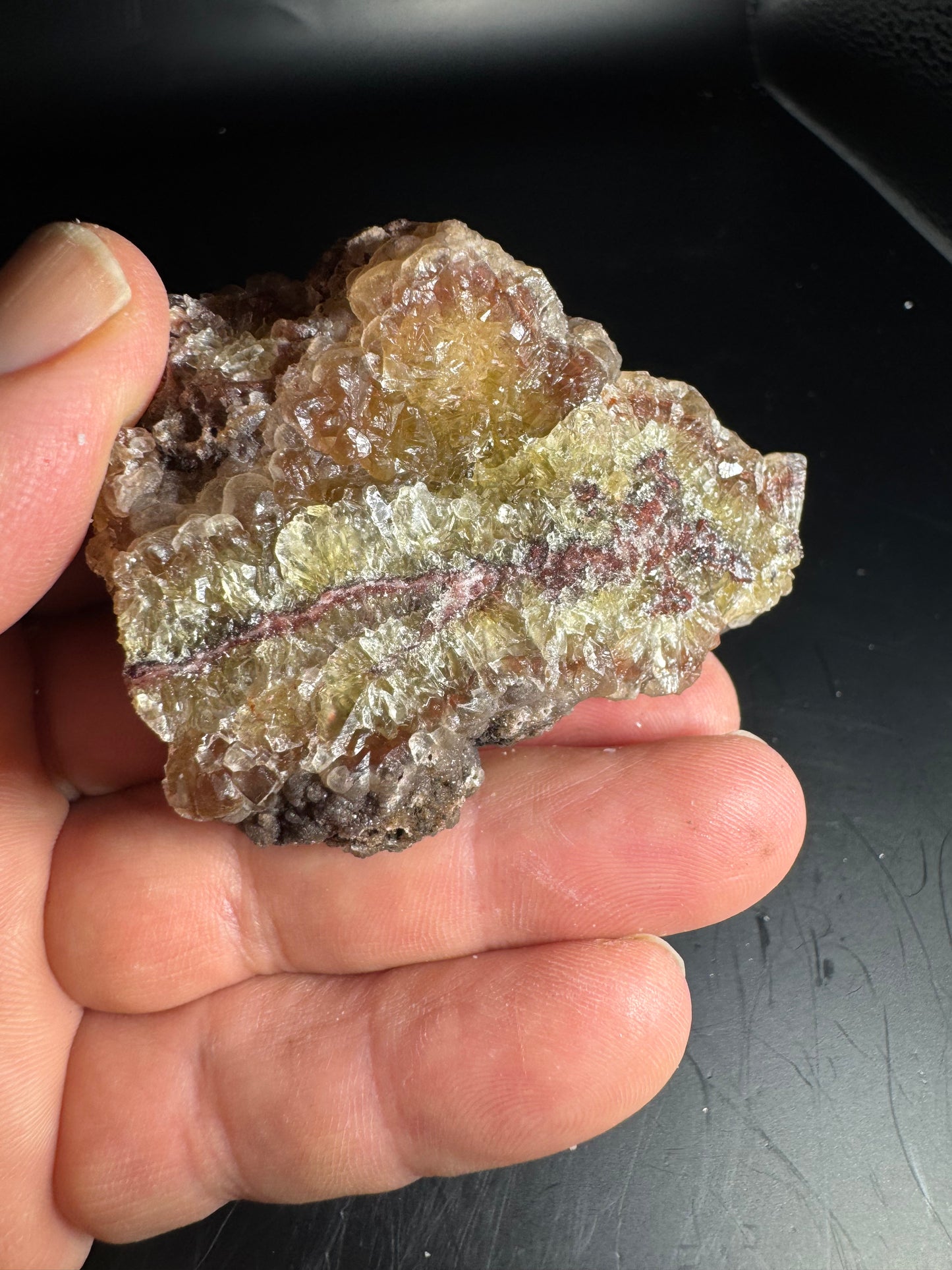 Botryoidal Red Fluorite San Antonio Mine, Santa Eulalia, Mex 139 Grams
