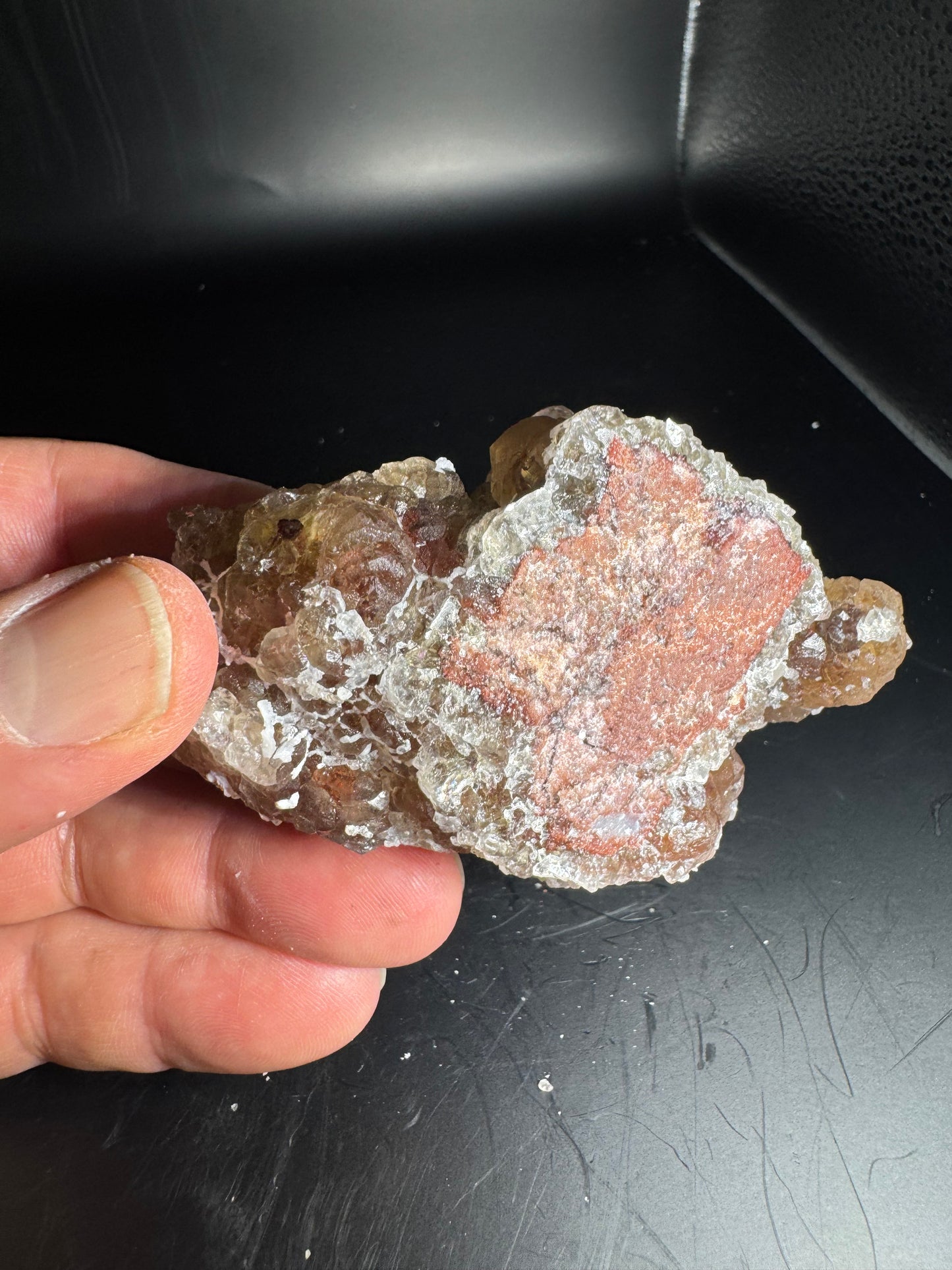 Botryoidal Red Fluorite San Antonio Mine, Santa Eulalia, Mex 243 Grams