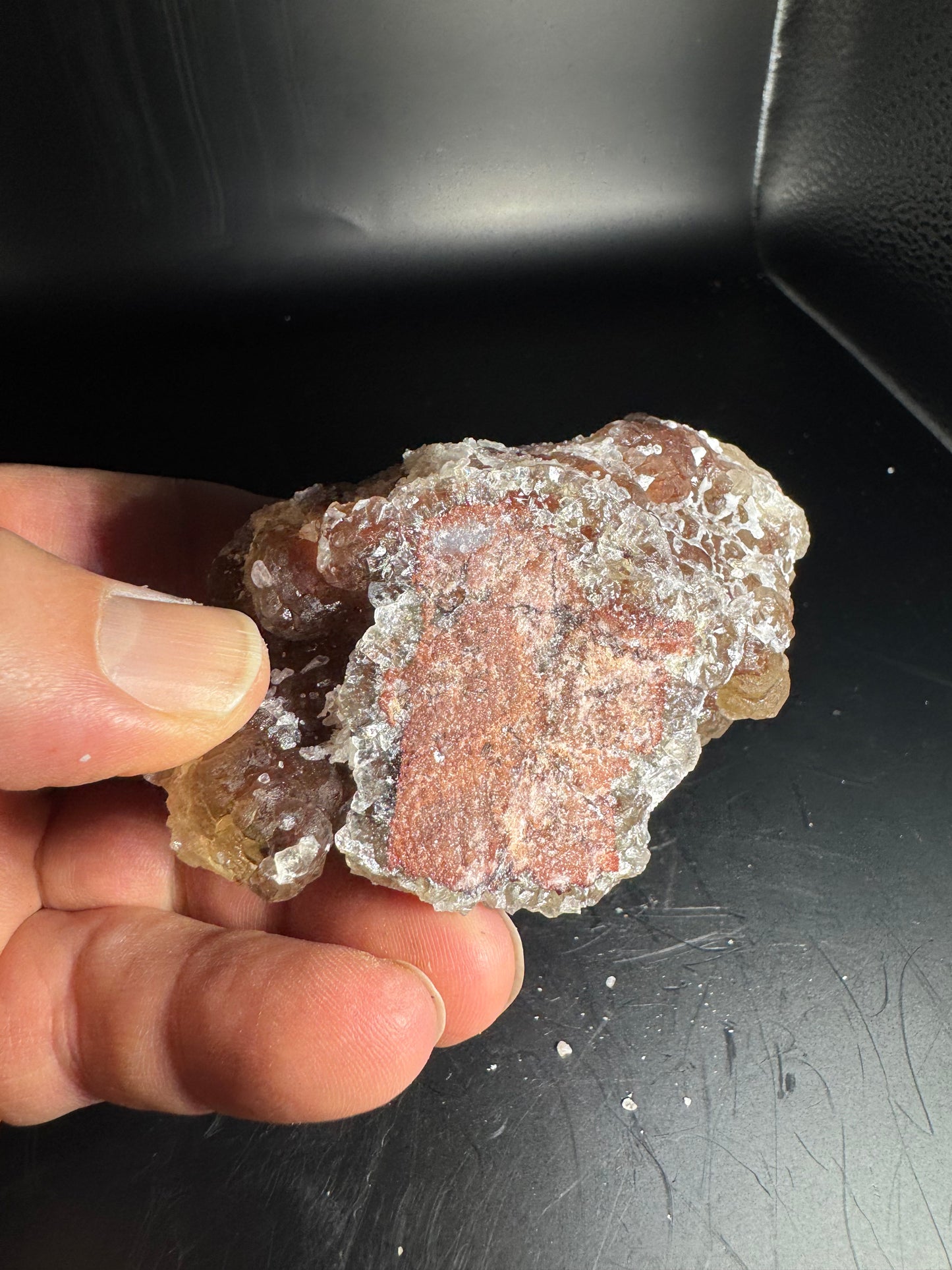 Botryoidal Red Fluorite San Antonio Mine, Santa Eulalia, Mex 243 Grams
