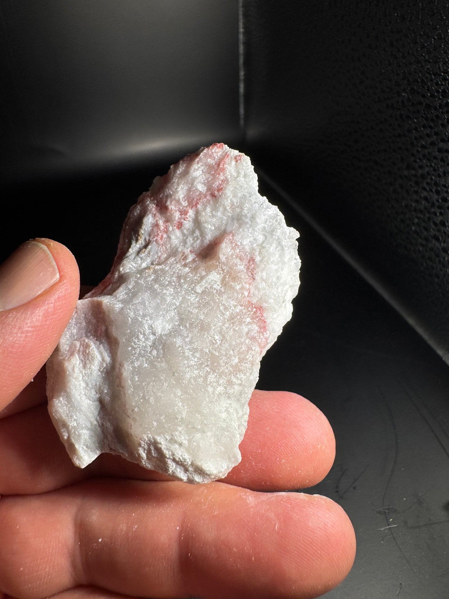 UV Reactive Cinnabar Druzy Quartz El Potosi Mine, Santa Eulalia, Chihuahua, Mex. 47 grams