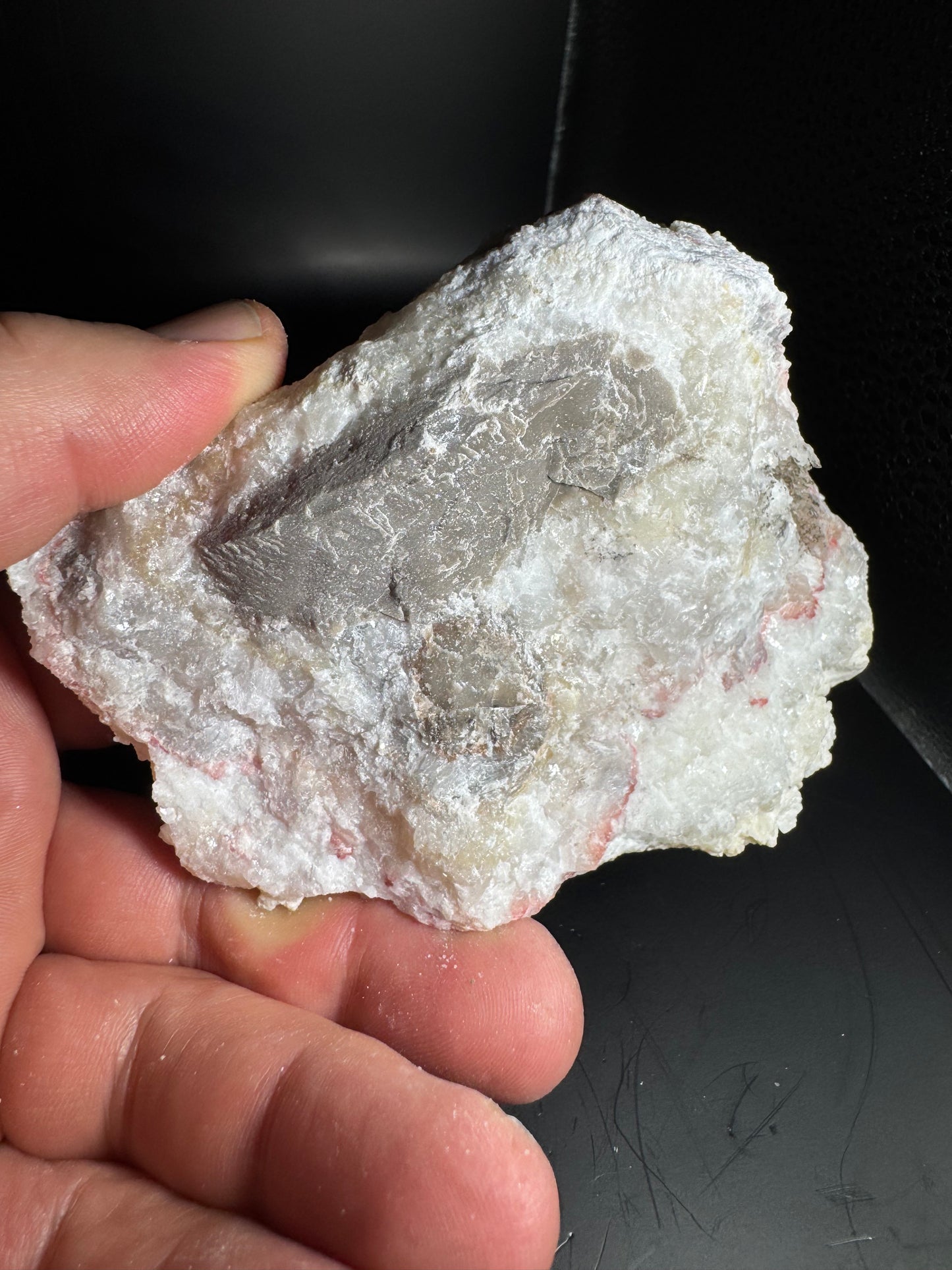 UV Reactive Cinnabar Druzy Quartz El Potosi Mine, Santa Eulalia, Chihuahua, Mex. 367 grams