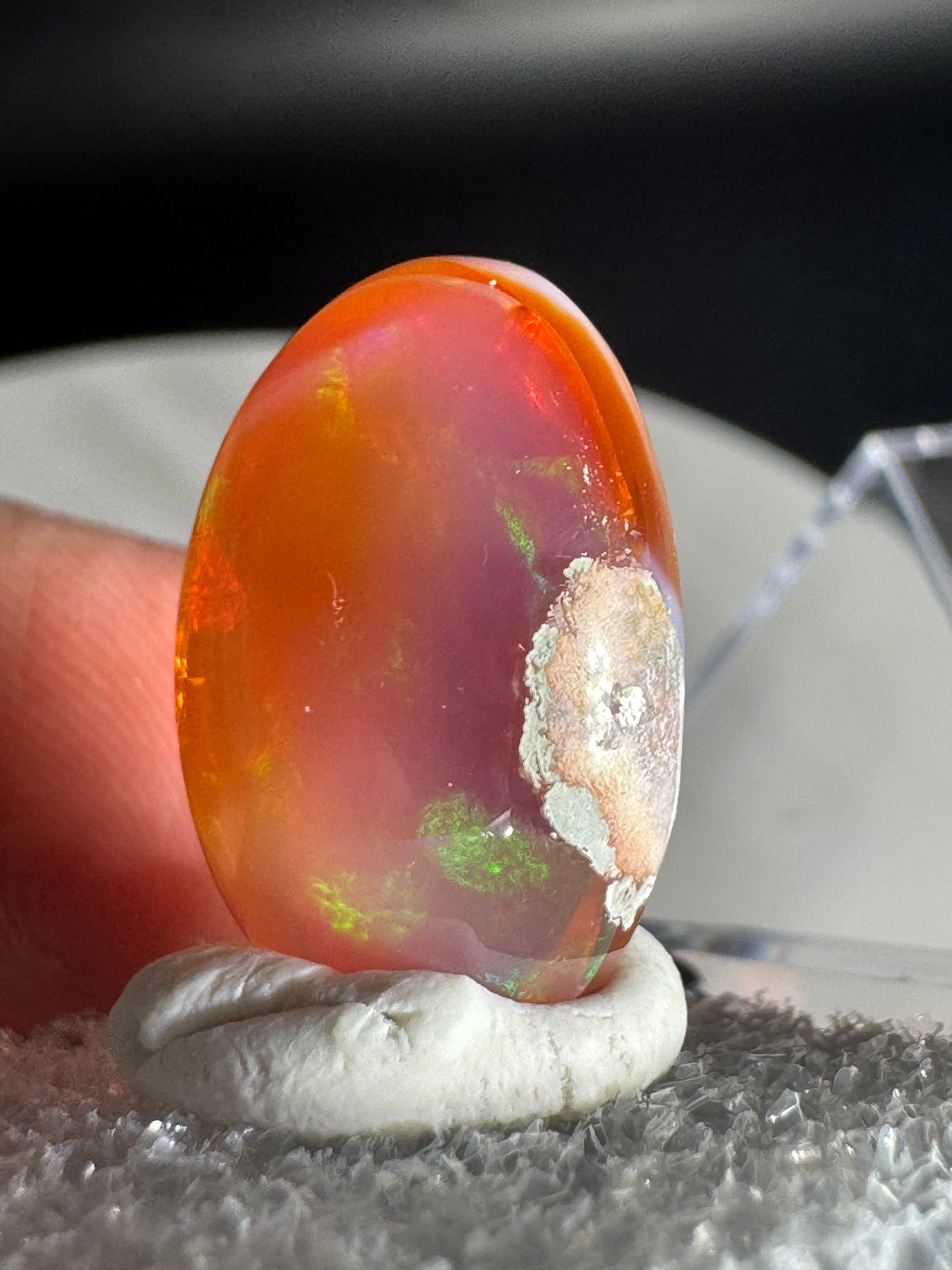 Mexican Cantera Fire Opal Cabochon