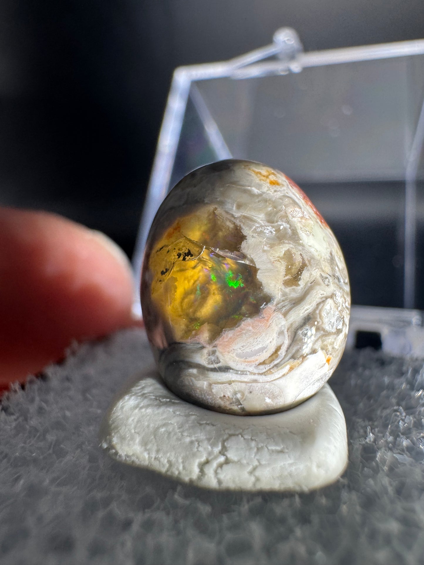 Mexican Cantera Fire Opal Cabochon