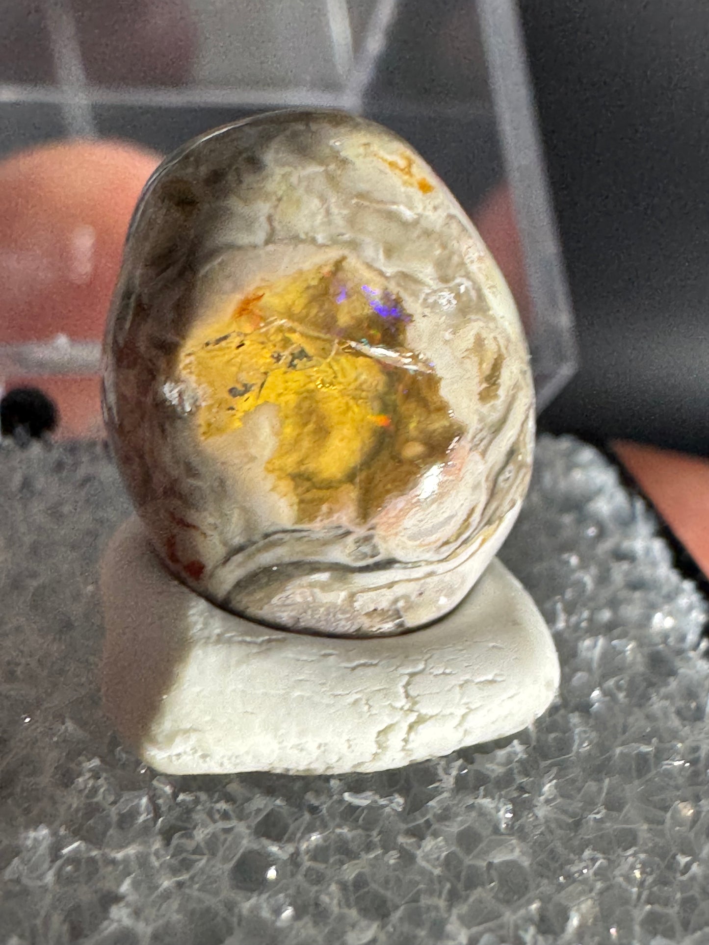 Mexican Cantera Fire Opal Cabochon