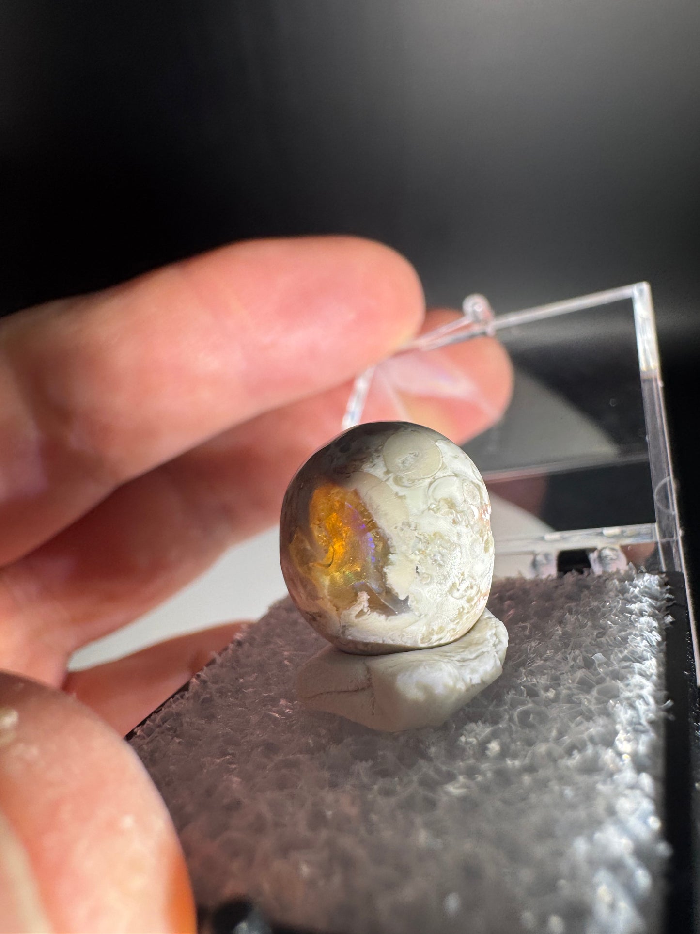 Mexican Cantera Fire Opal Cabochon