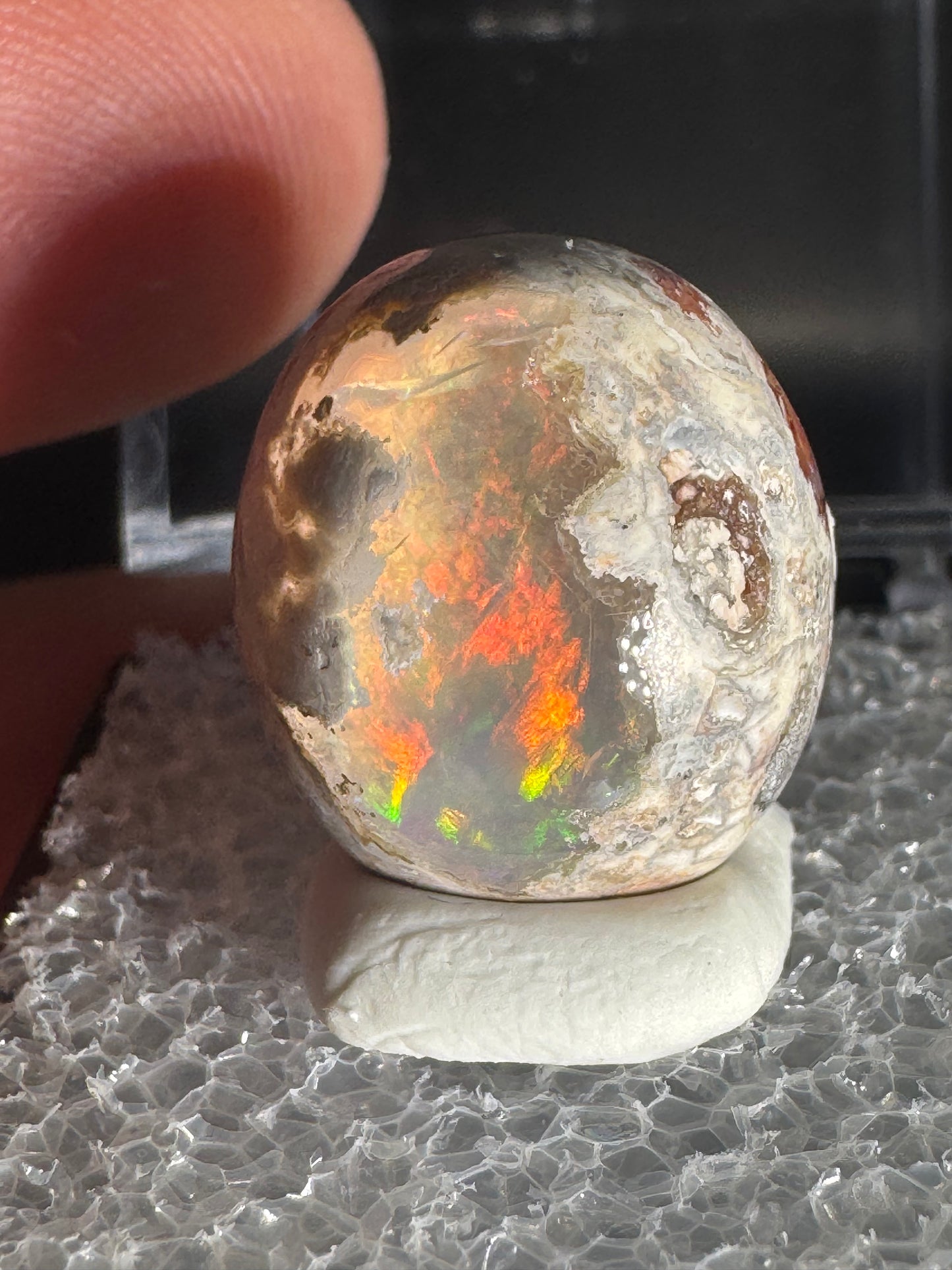 Mexican Cantera Fire Opal Cabochon