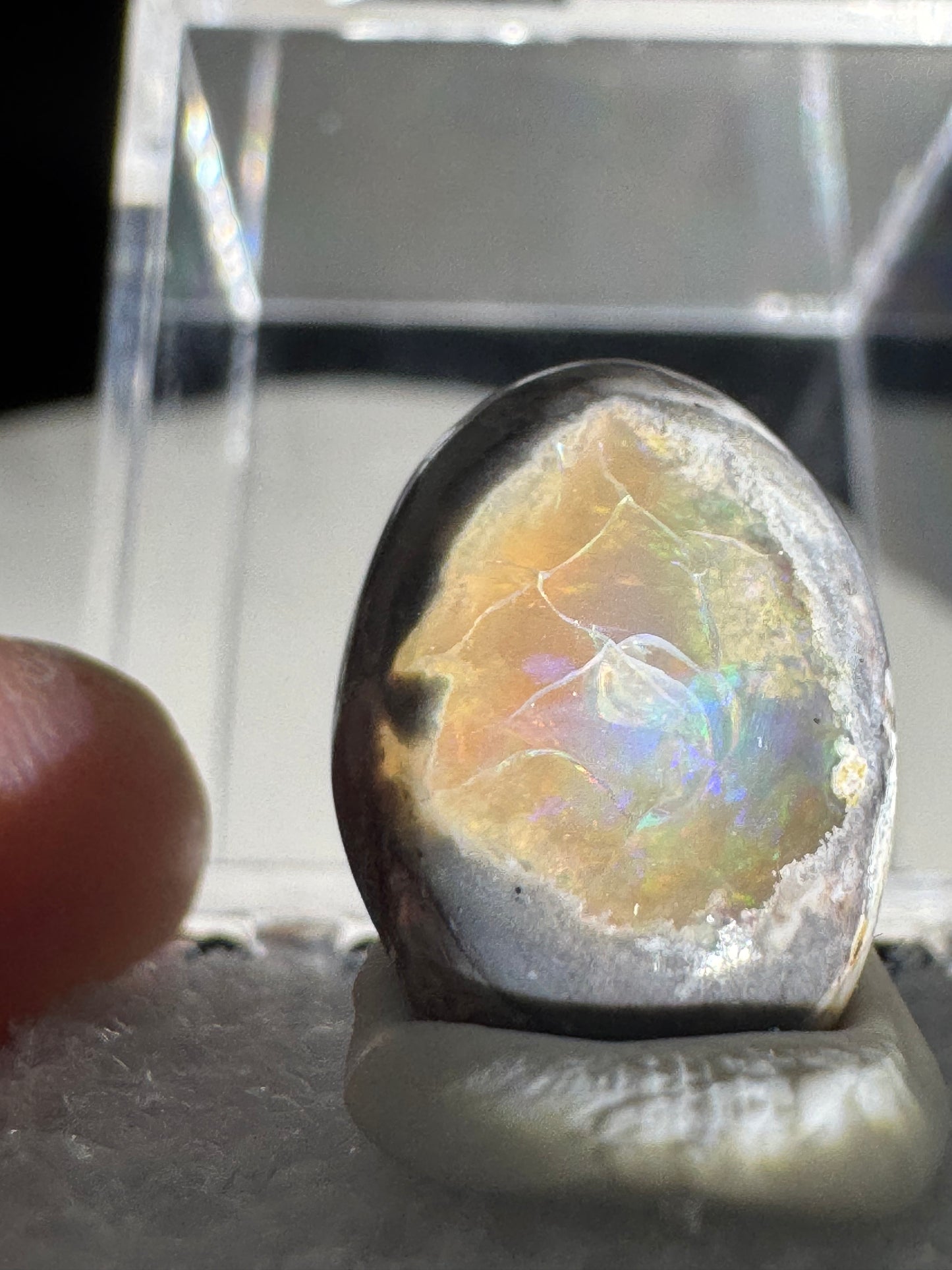 Mexican Cantera Fire Opal Cabochon