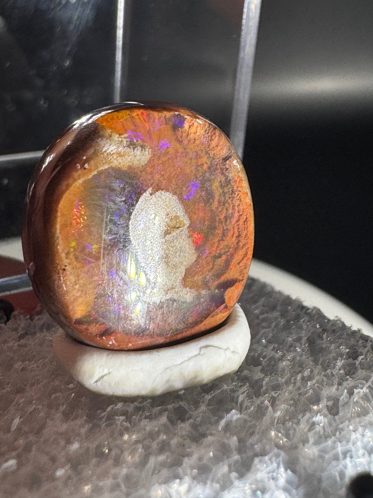 Mexican Cantera Fire Opal Cabochon