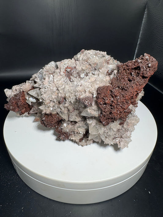 Large Sparkly Dog Tooth Calcite with Hematite Potosi Mine Mx 2.8 lbs
