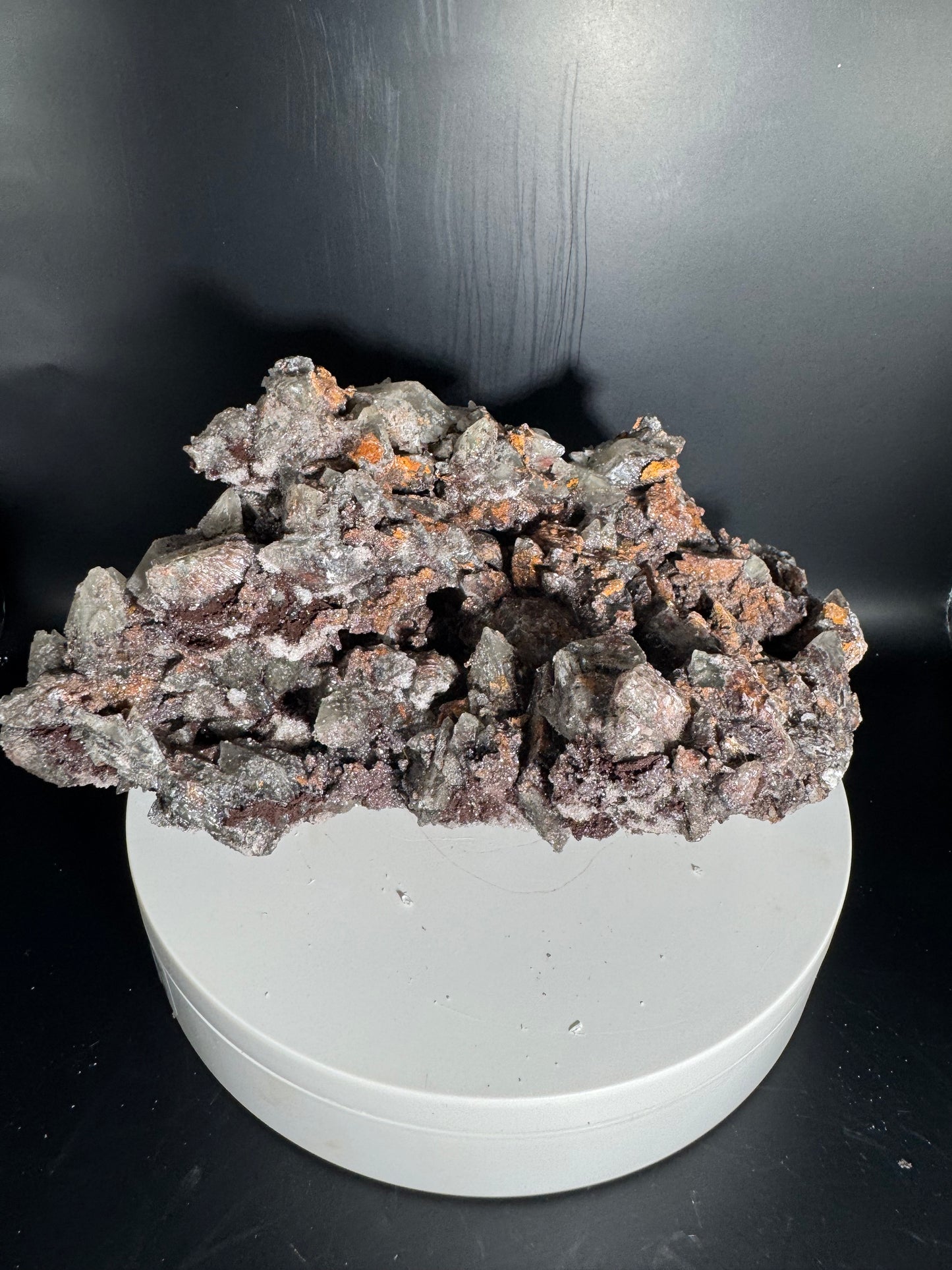 Large Sparkly Dog Tooth Calcite with Hematite Potosi Mine Mx 4.4 lbs