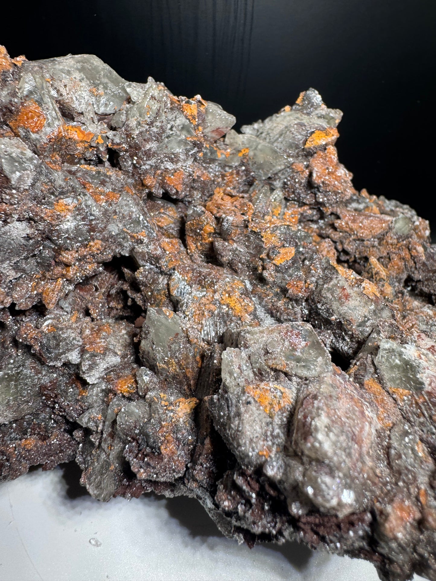 Large Sparkly Dog Tooth Calcite with Hematite Potosi Mine Mx 4.4 lbs