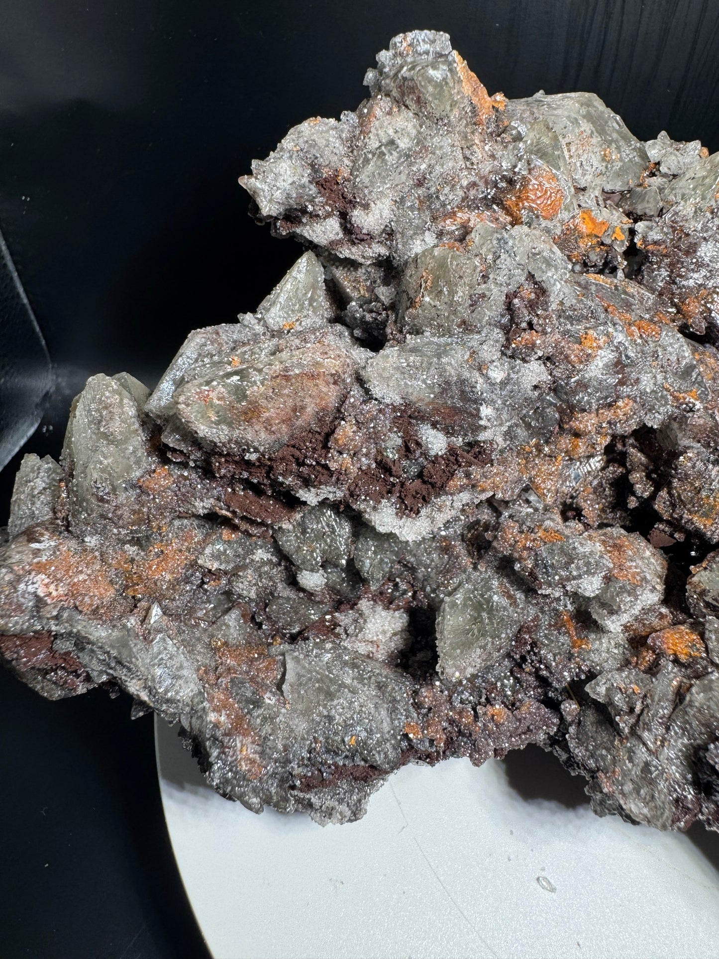 Large Sparkly Dog Tooth Calcite with Hematite Potosi Mine Mx 4.4 lbs