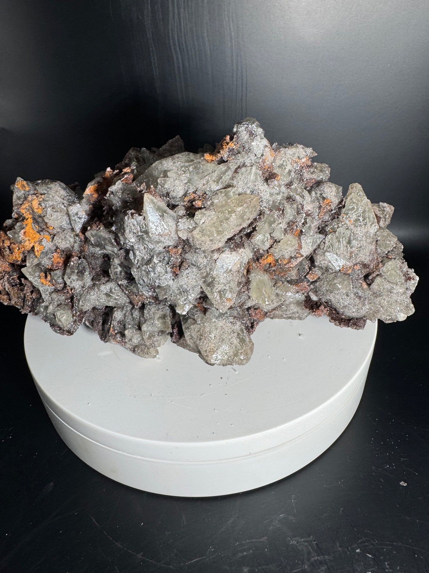 Large Sparkly Dog Tooth Calcite with Hematite Potosi Mine Mx 4.4 lbs